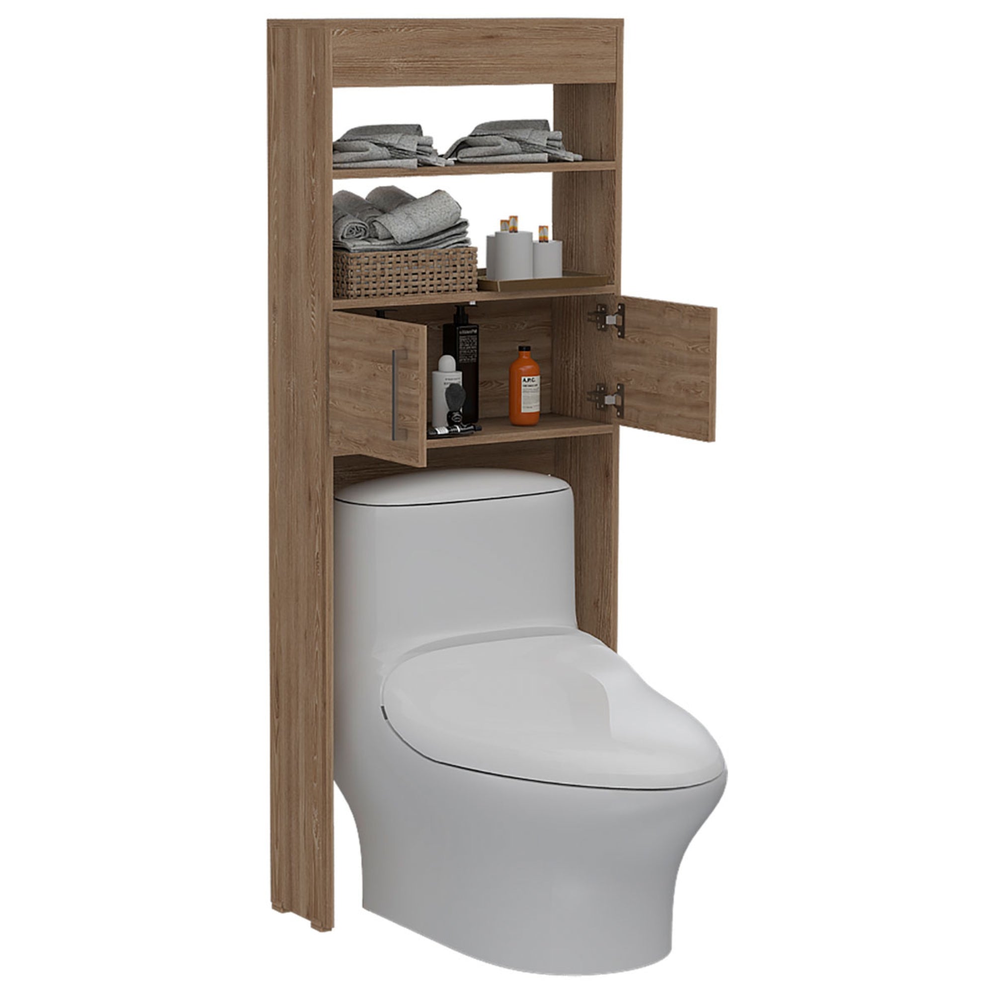 ESTANTE WC MADRID 2 PUERTAS 160X62,4X20,3 CM MIEL - 1