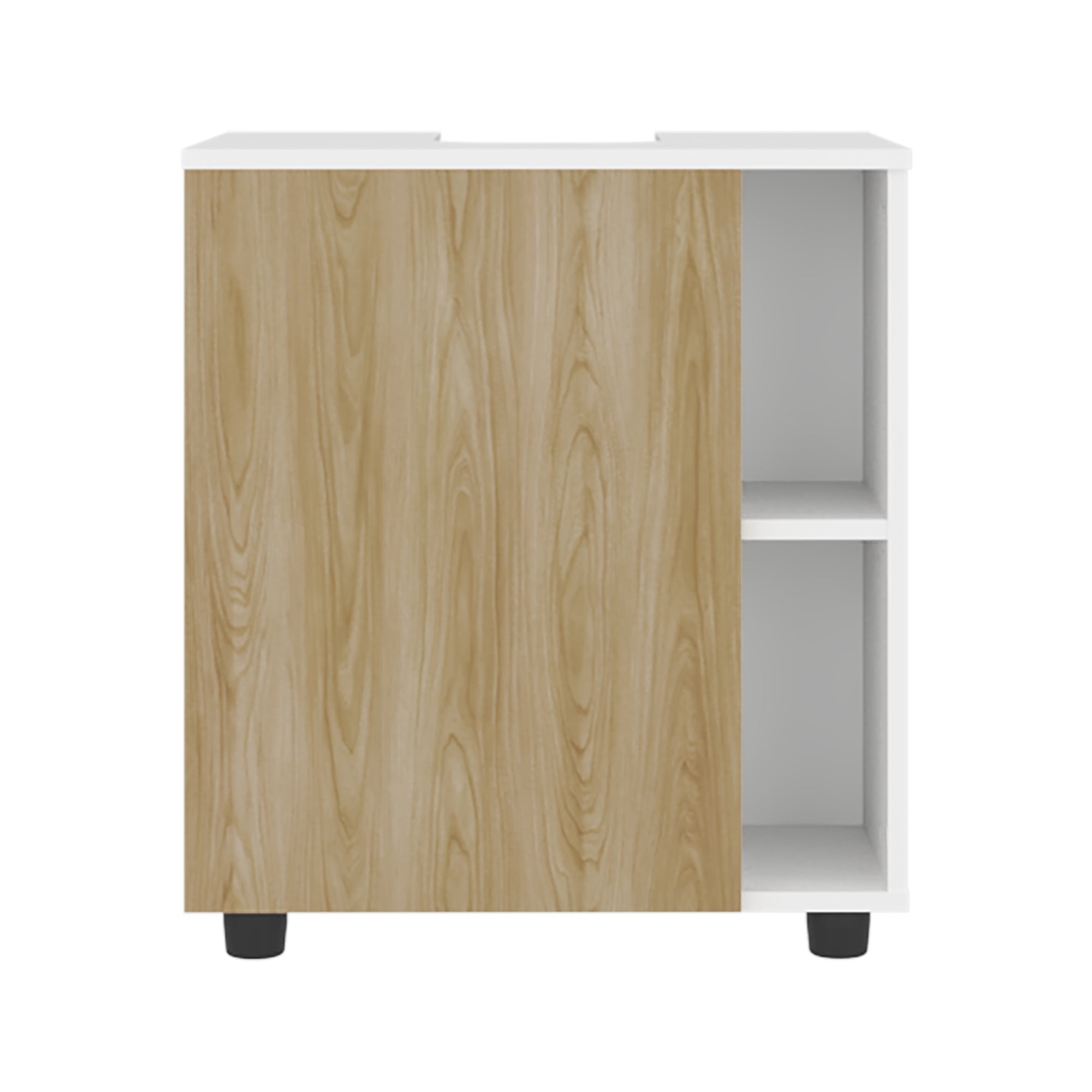 MUEBLE PARA LAVAMANOS PASCUALE 1 PUERTA BLANCO Y FRESNO - 4