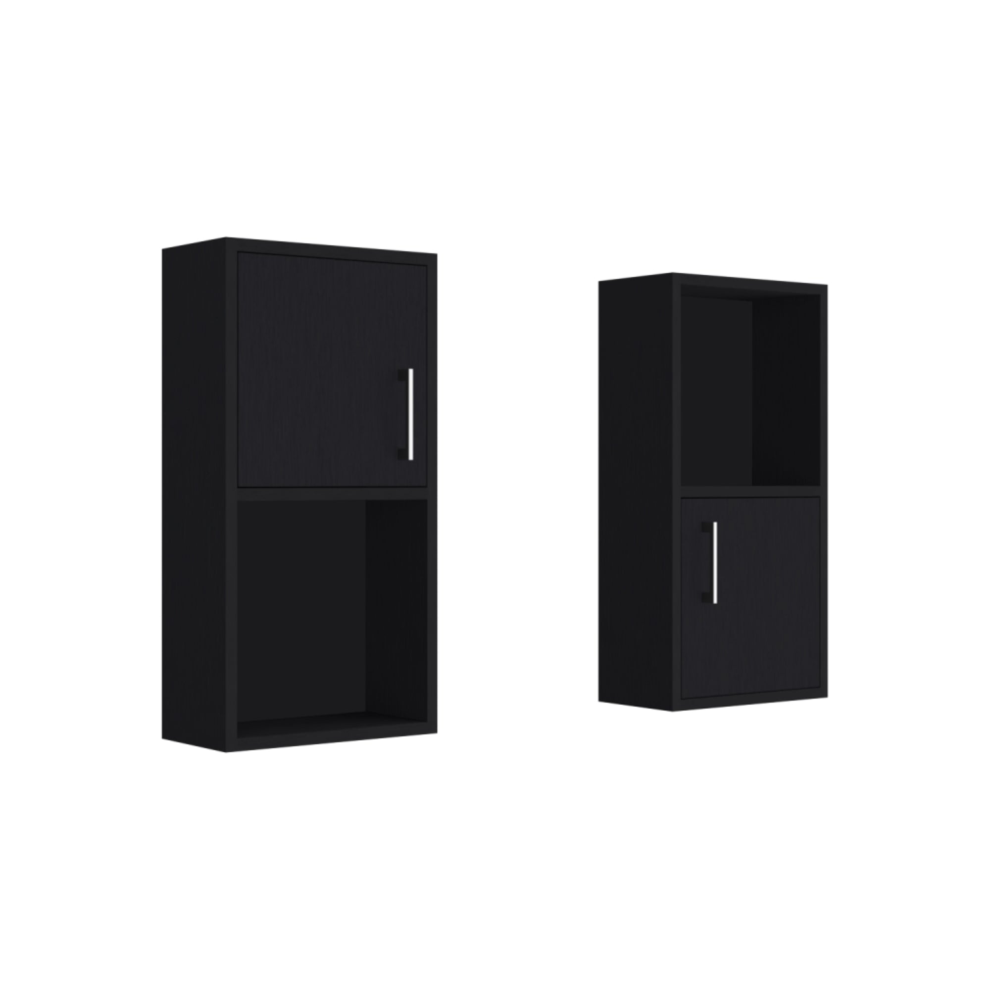 SET X2 MUEBLES AUXILIARES DE BAÑO 60,1X30X16 CM WENGUE - 3