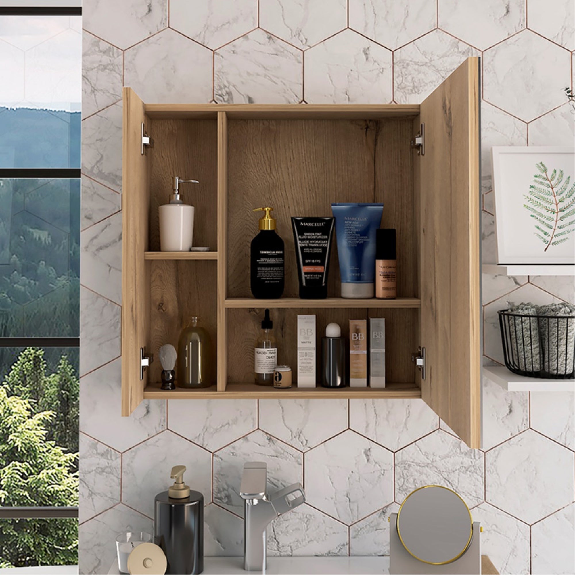 BOTIQUIN 2 PUERTAS SINES 60X60X14,9 CM DUNA CON ESPEJO - 6