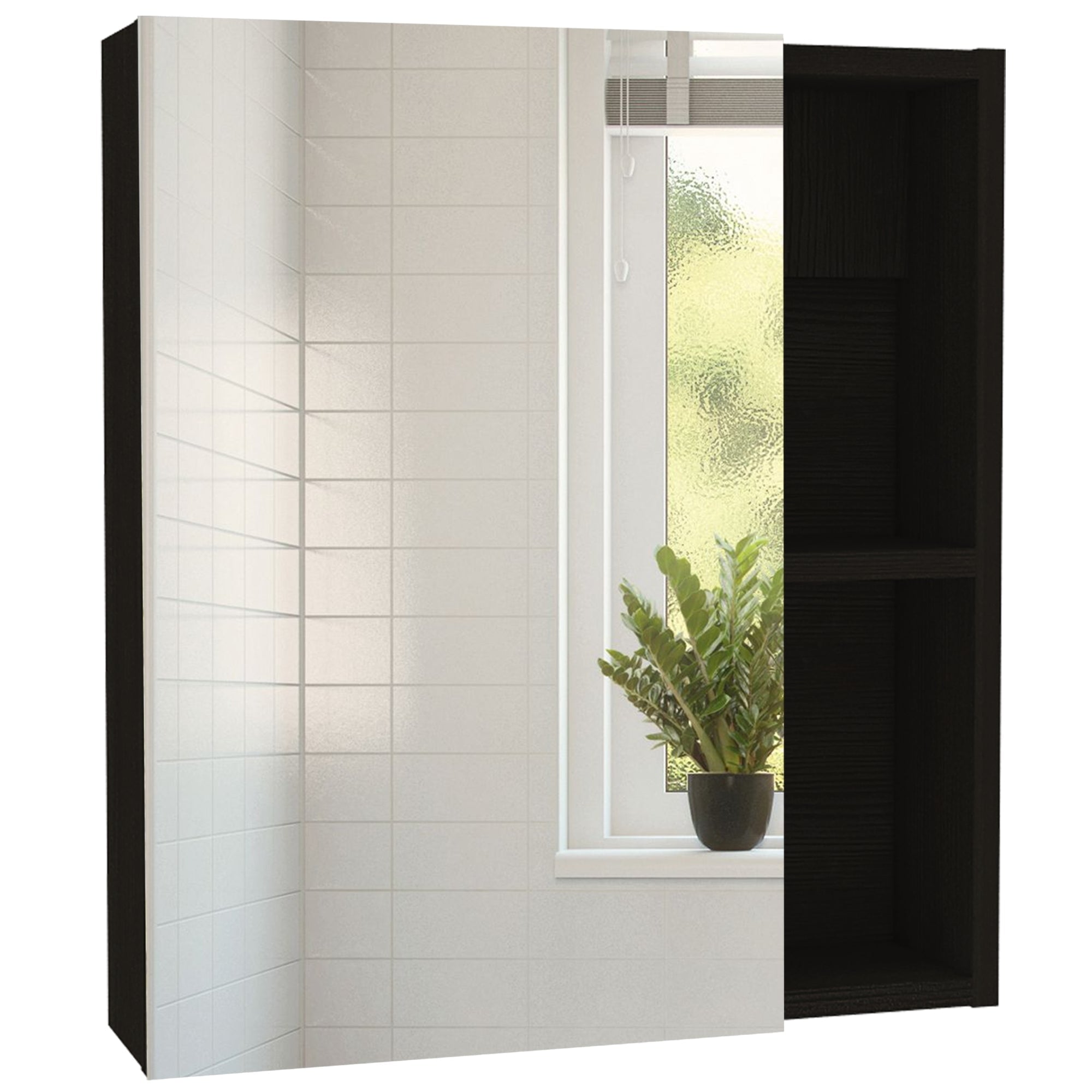 BOTIQUIN LABELLE 1 PUERTA WENGUE 48,7X45X12,5 CM CON ESPEJO - 3
