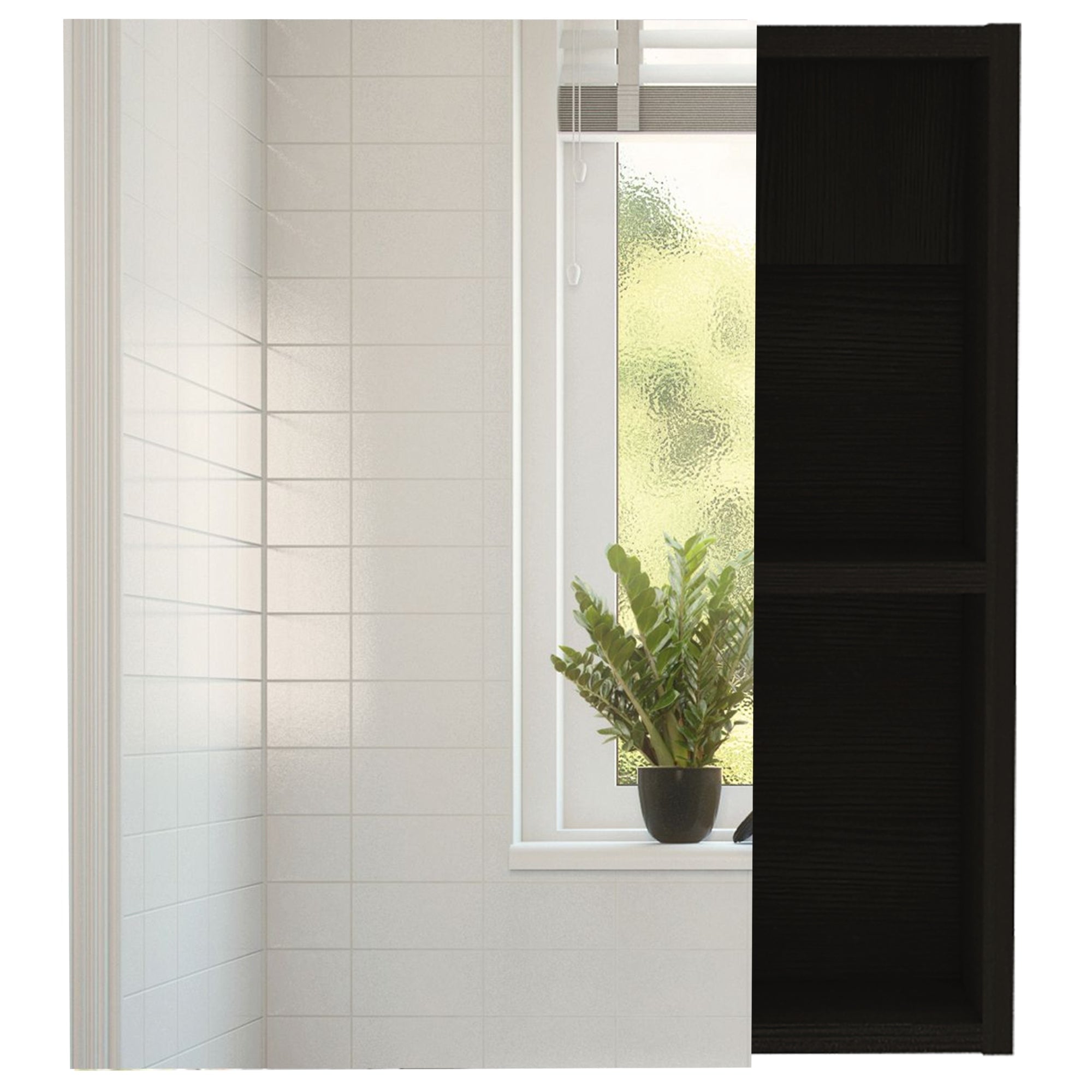 BOTIQUIN LABELLE 1 PUERTA WENGUE 48,7X45X12,5 CM CON ESPEJO - 4