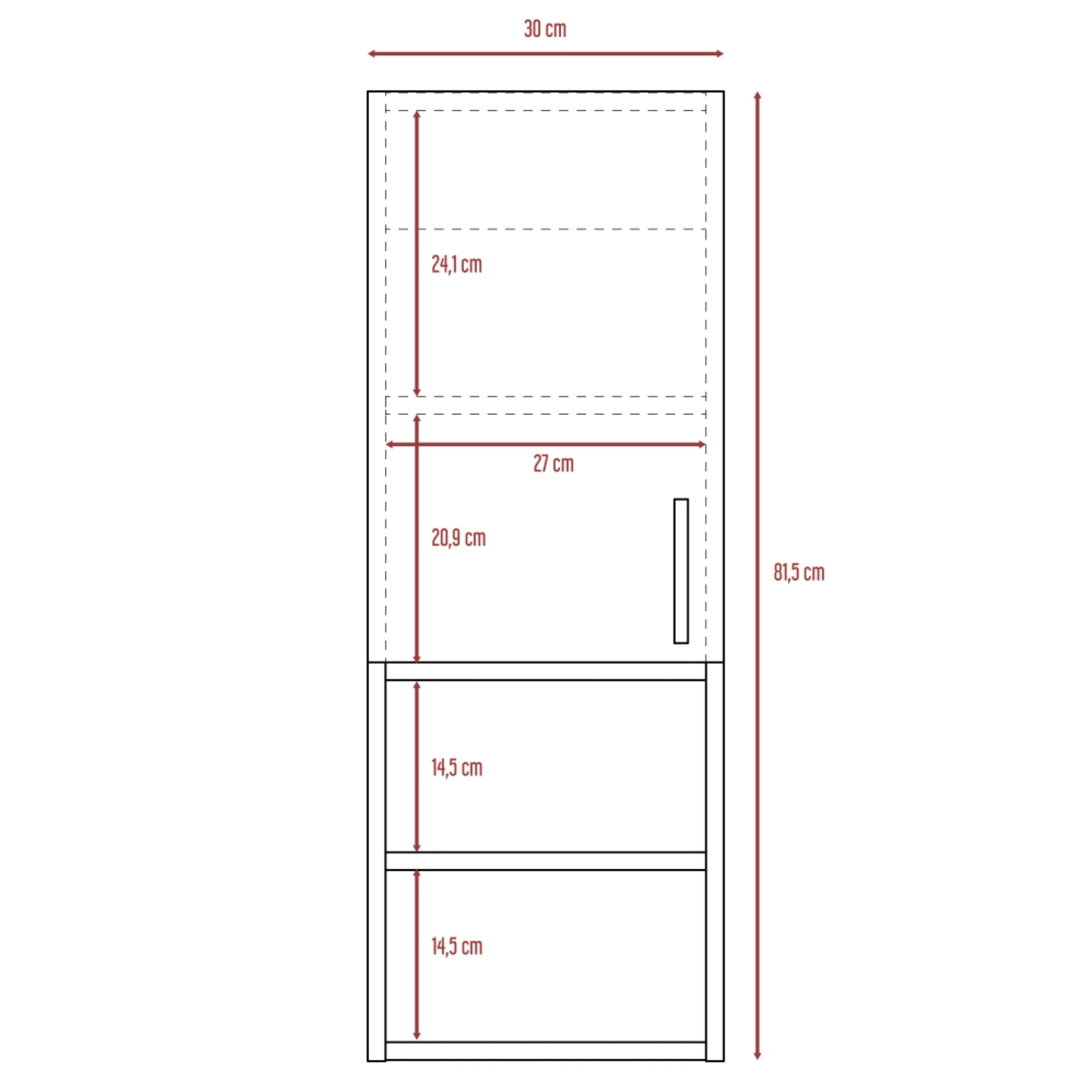 MUEBLE AUXILIAR BAÑO MURO BARCELONA 1 PUERTA COÑAC - 3