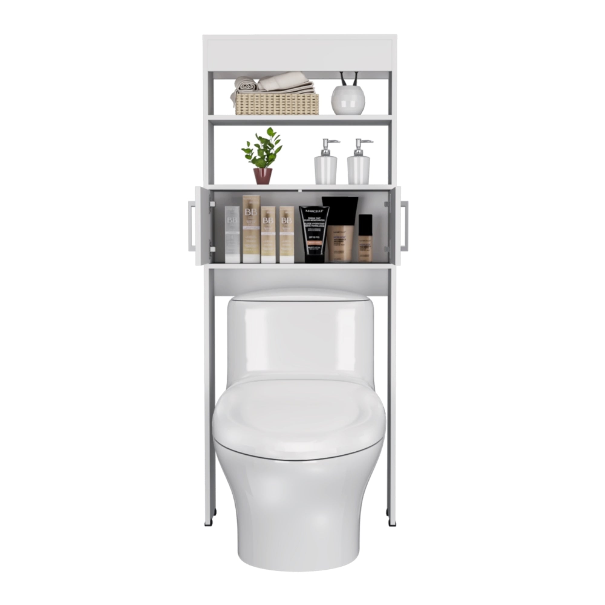 ESTANTE WC MADRID 2 PUERTAS 160X62,4X20,3 CM BLANCO - 2