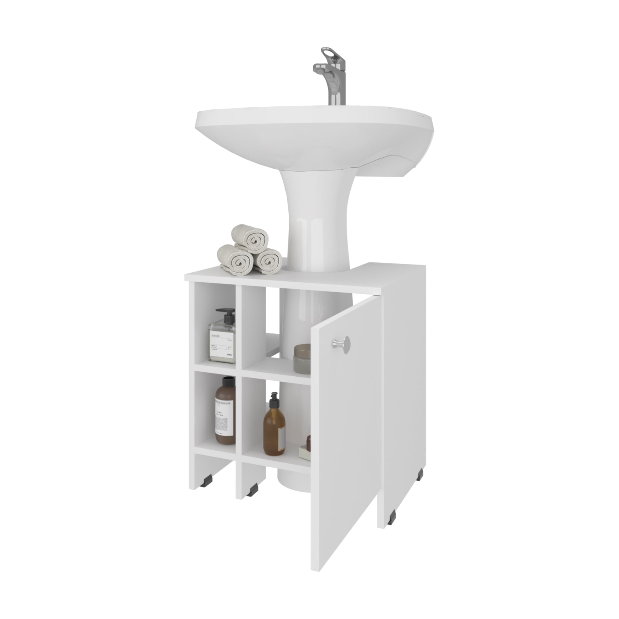 MUEBLE PARA LAVAMANOS BATH 1 PUERTA 50,9X47X37,4 CM BLANCO - 2