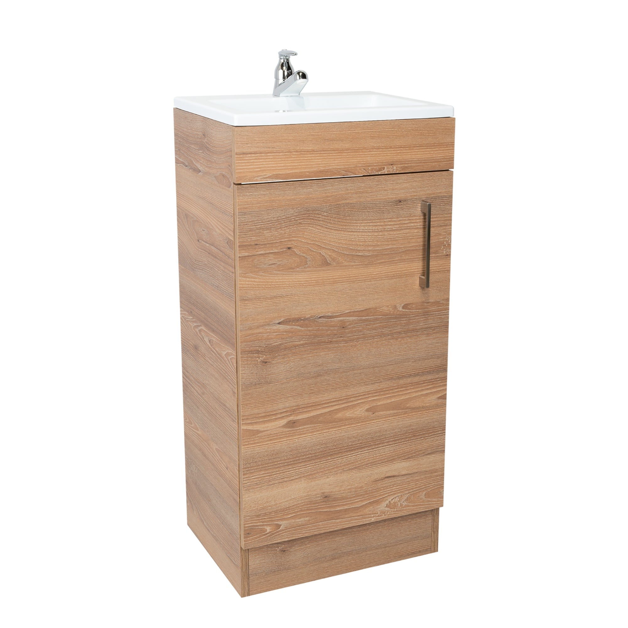 MUEBLE VANITORIO MADRID 1 PUERTA MIEL CON LAVAMANOS - 5
