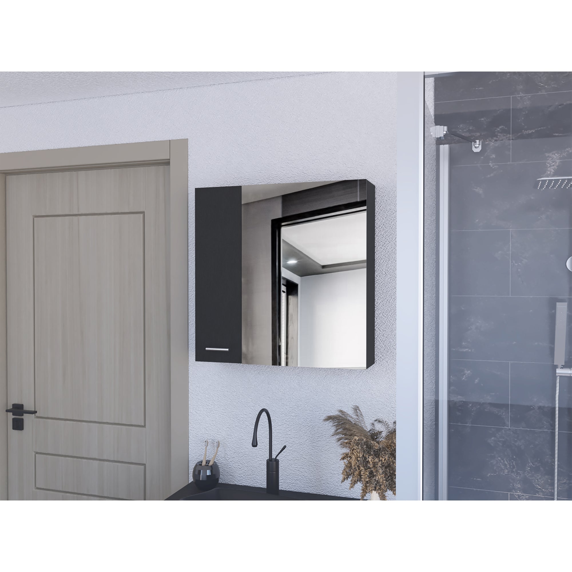 BOTIQUIN 2 PUERTAS BARCELONA 60X60X14,9 CM WENGUE - 2