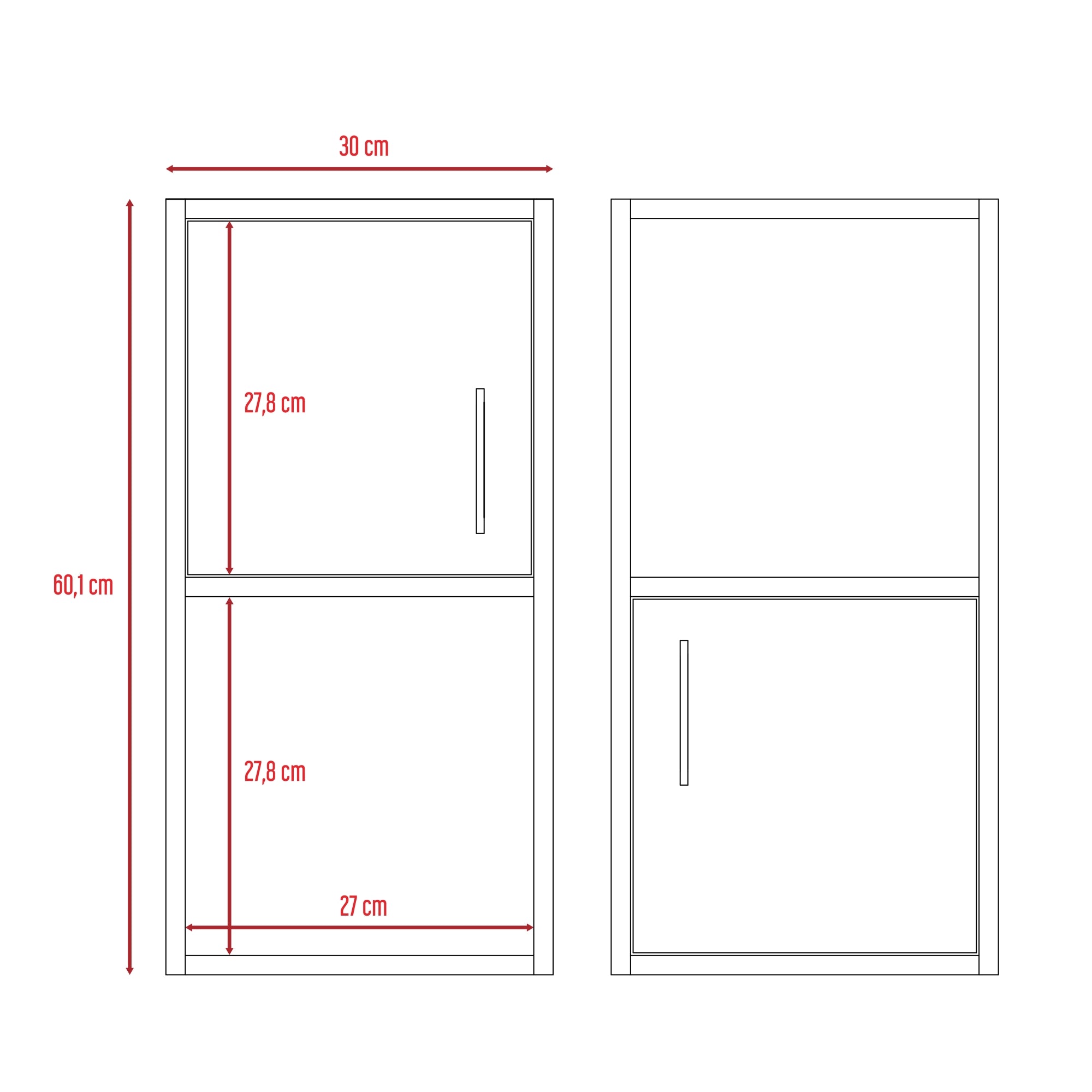 SET X2 MUEBLES AUXILIARES BATH 60,1X30X16 CM BLANCO - 8