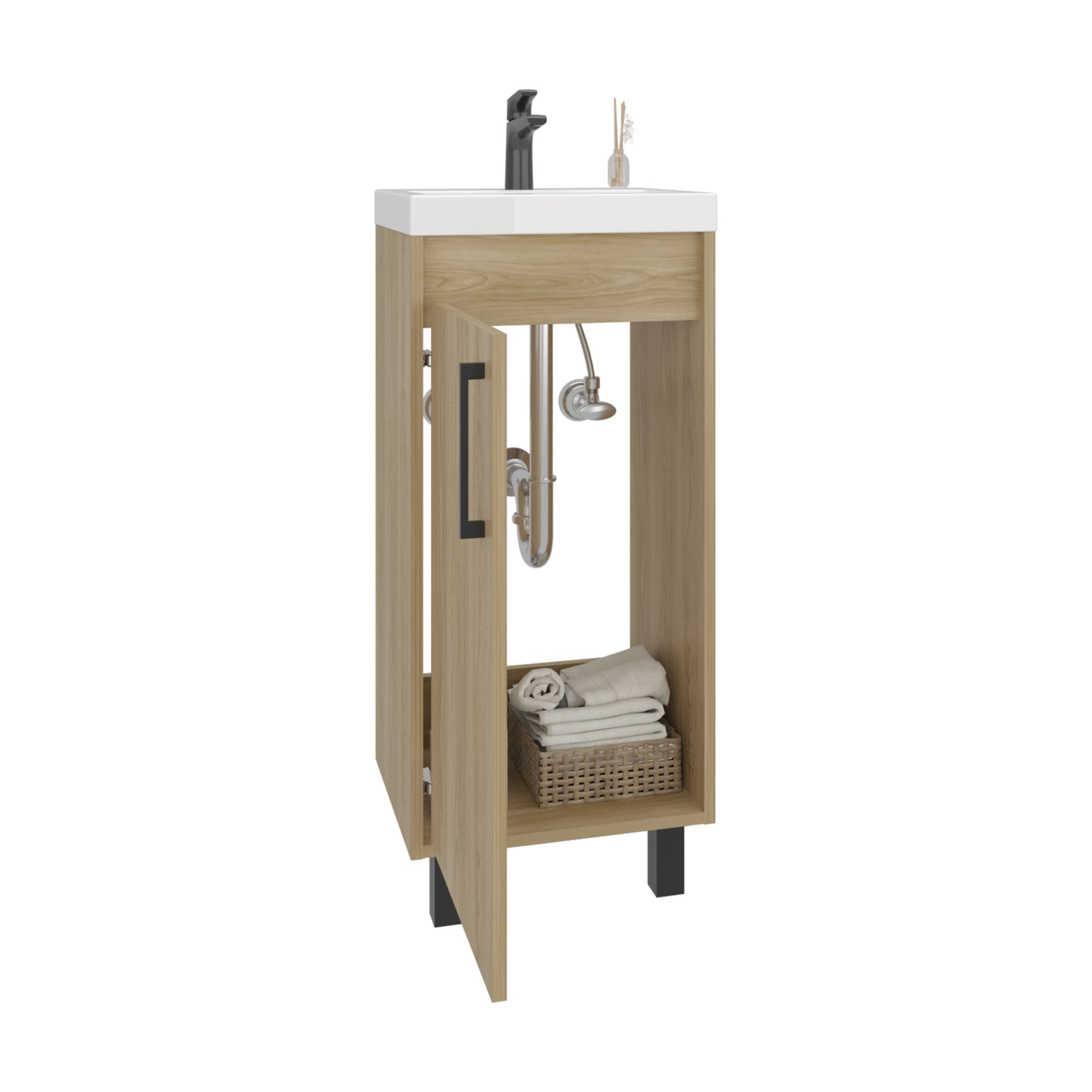 VANITORIO OXFORD 1 PUERTA 86,4X32,5X39,6 CM FRESNO - 2
