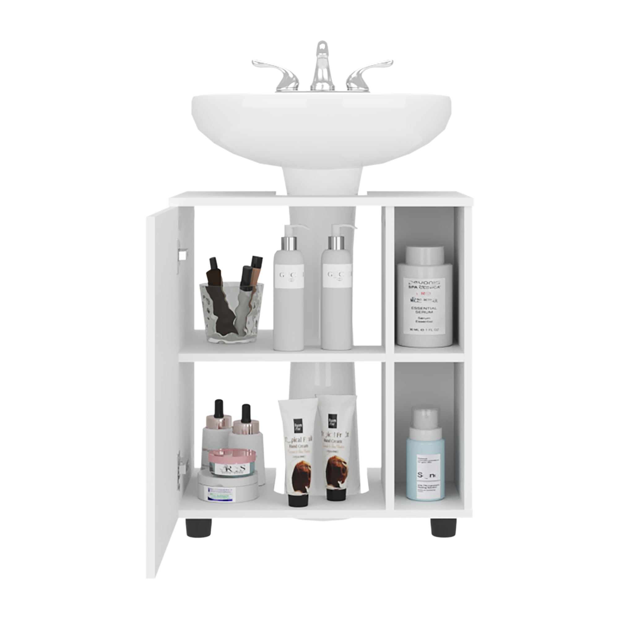 MUEBLE PARA LAVAMANOS PASCUALE 1 PUERTA BLANCO - 2