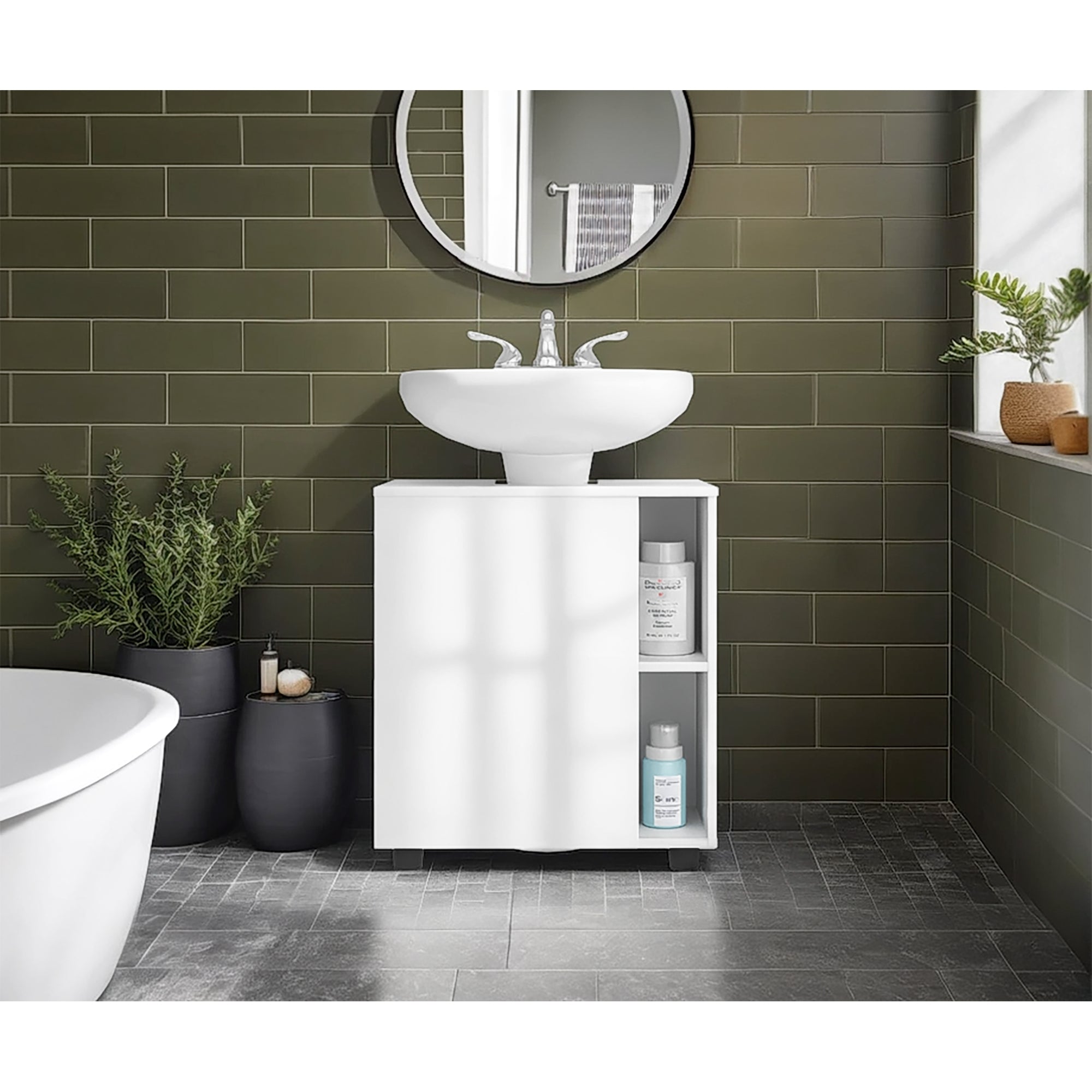 MUEBLE PARA LAVAMANOS PASCUALE 1 PUERTA BLANCO - 6