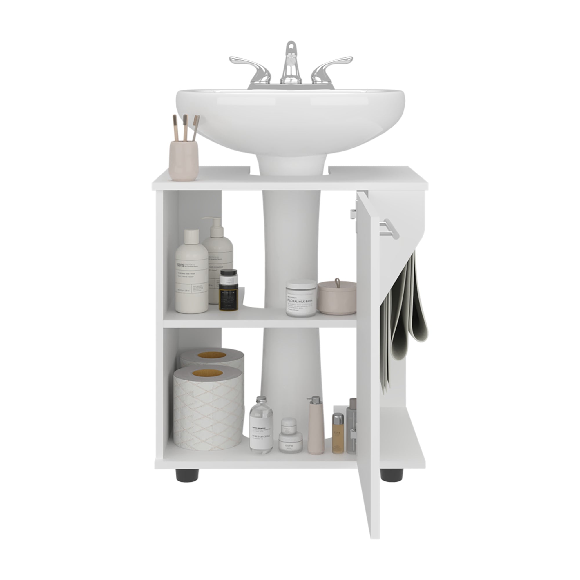 MUEBLE PARA LAVAMANOS PHILLIPS 1 PUERTA BLANCO - 2