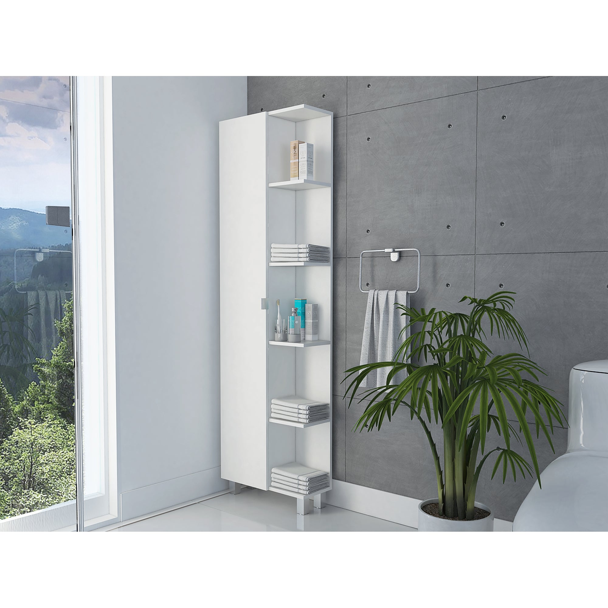 ESTANTE ORGANIZADOR DE BAÑO BATH 1 PUERTA BLANCO - 5