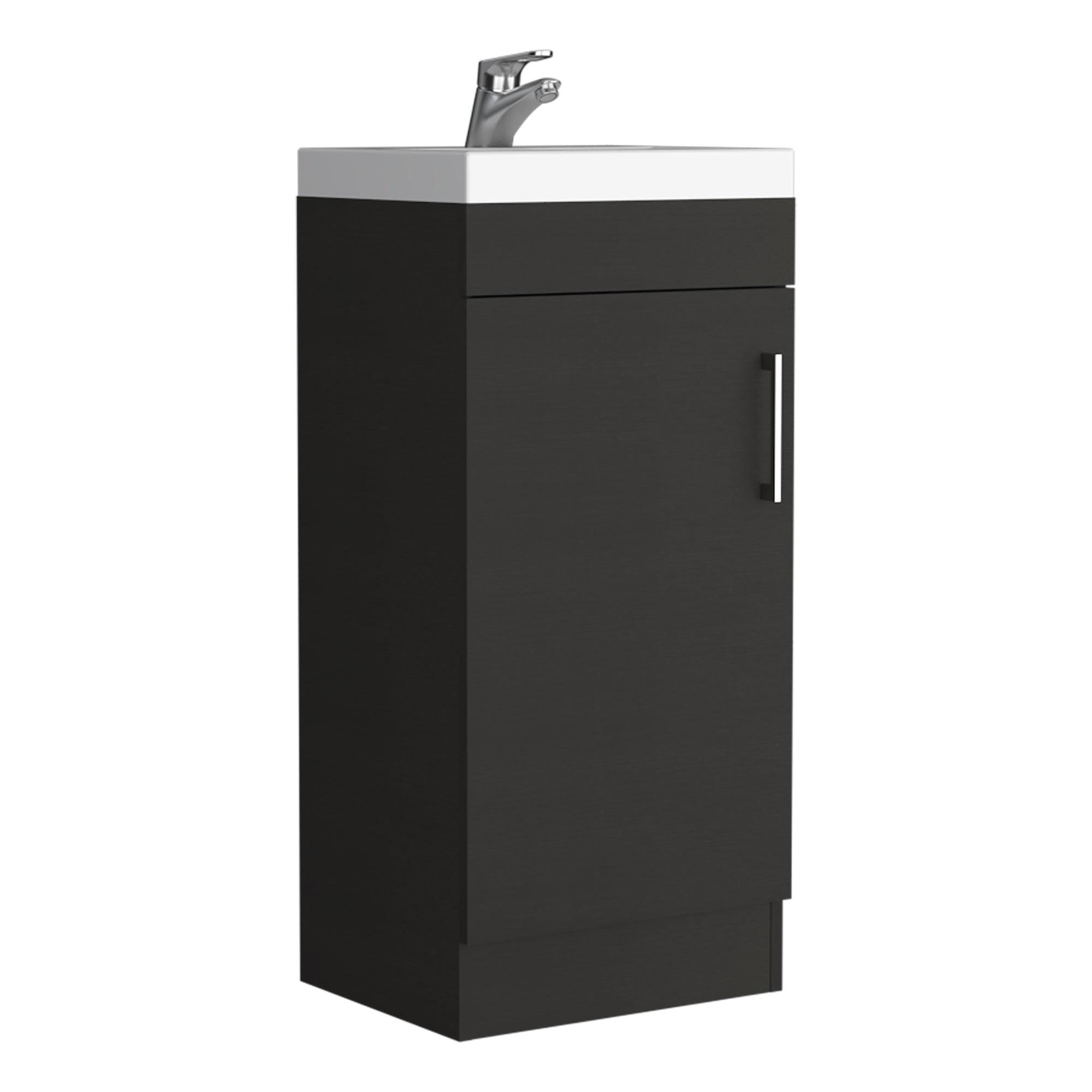 MUEBLE VANITORIO MADRID 1 PUERTA WENGUE CON LAVAMANOS - 3