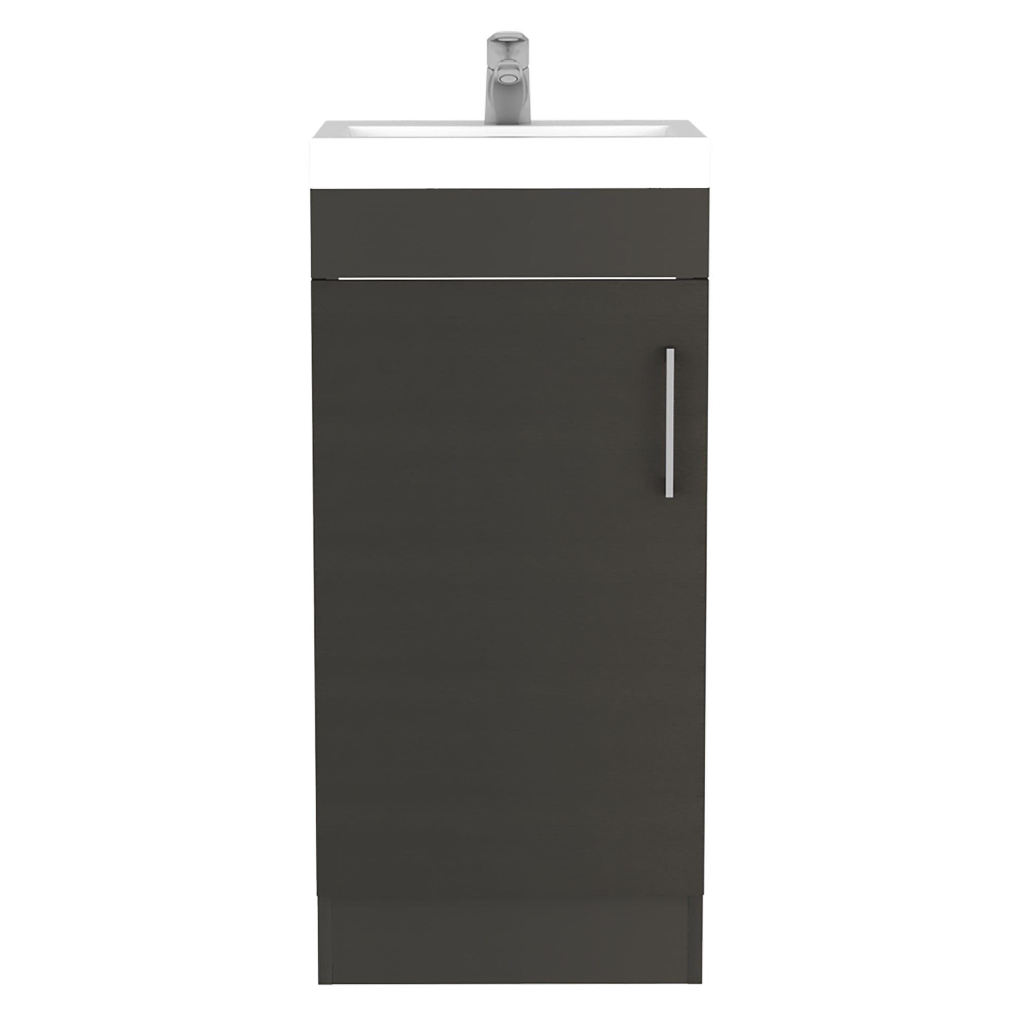 MUEBLE VANITORIO MADRID 1 PUERTA WENGUE CON LAVAMANOS - 4