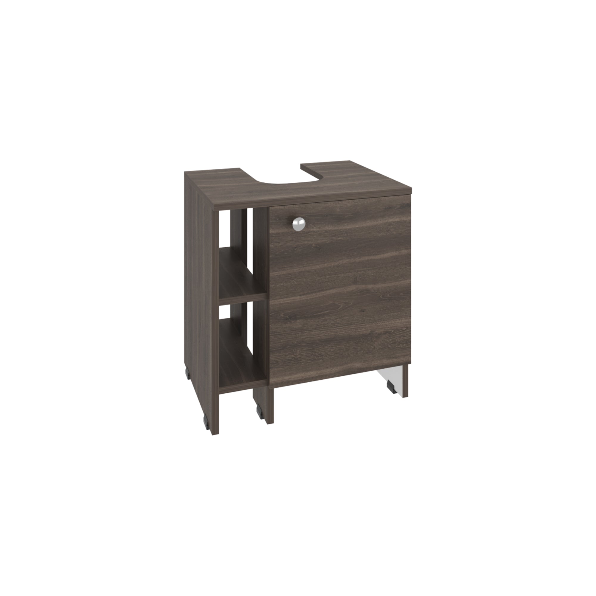 MUEBLE PARA LAVAMANOS 1 PUERTA 50,9X47X37,4 CM MILAN Y BLANCO - 3