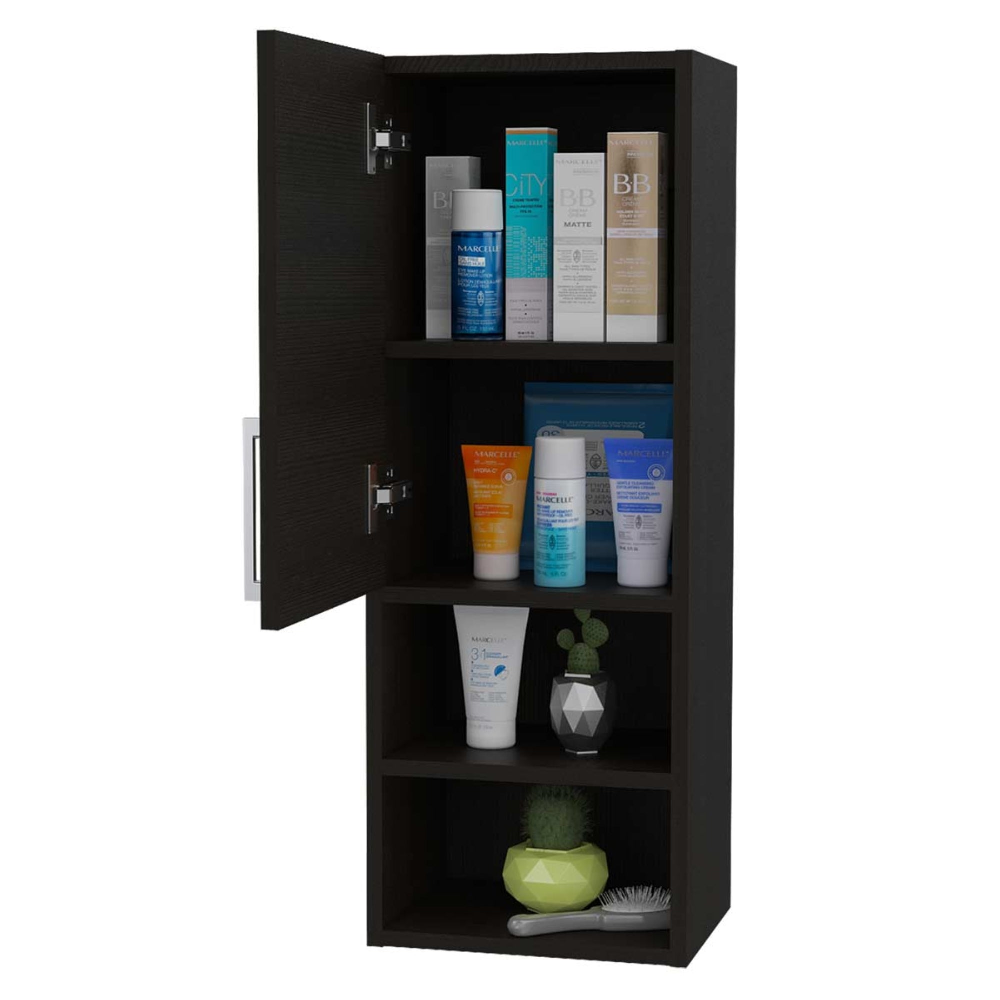 MUEBLE AUXILIAR BAÑO MURO BARCELONA 1 PUERTA WENGUE - 1