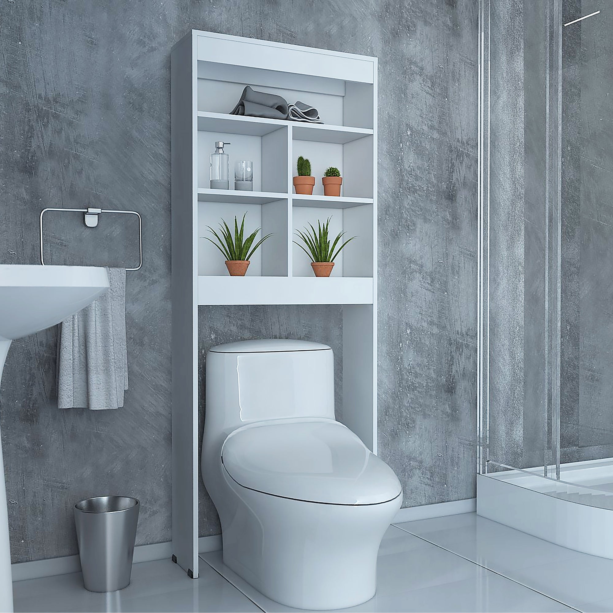 ESTANTE WC BLANCO BATH 160,8X83,2X20,1 CM - 5