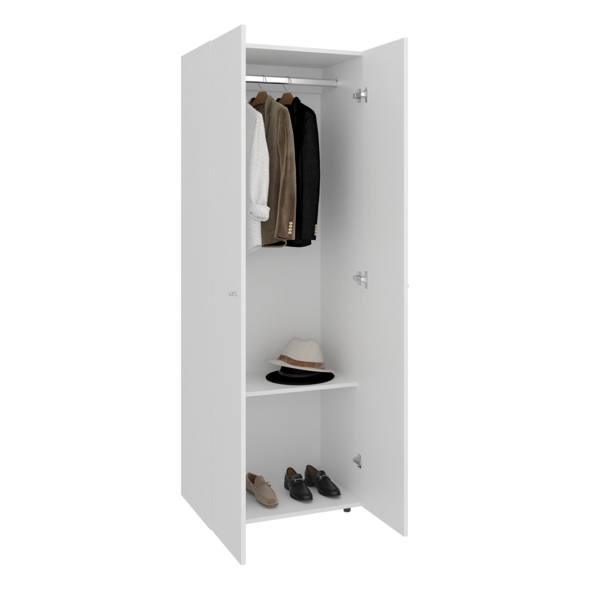 CLOSET COLGADOR 2 PUERTAS TUHOME 170X60X40,2 CM BLANCO - 1