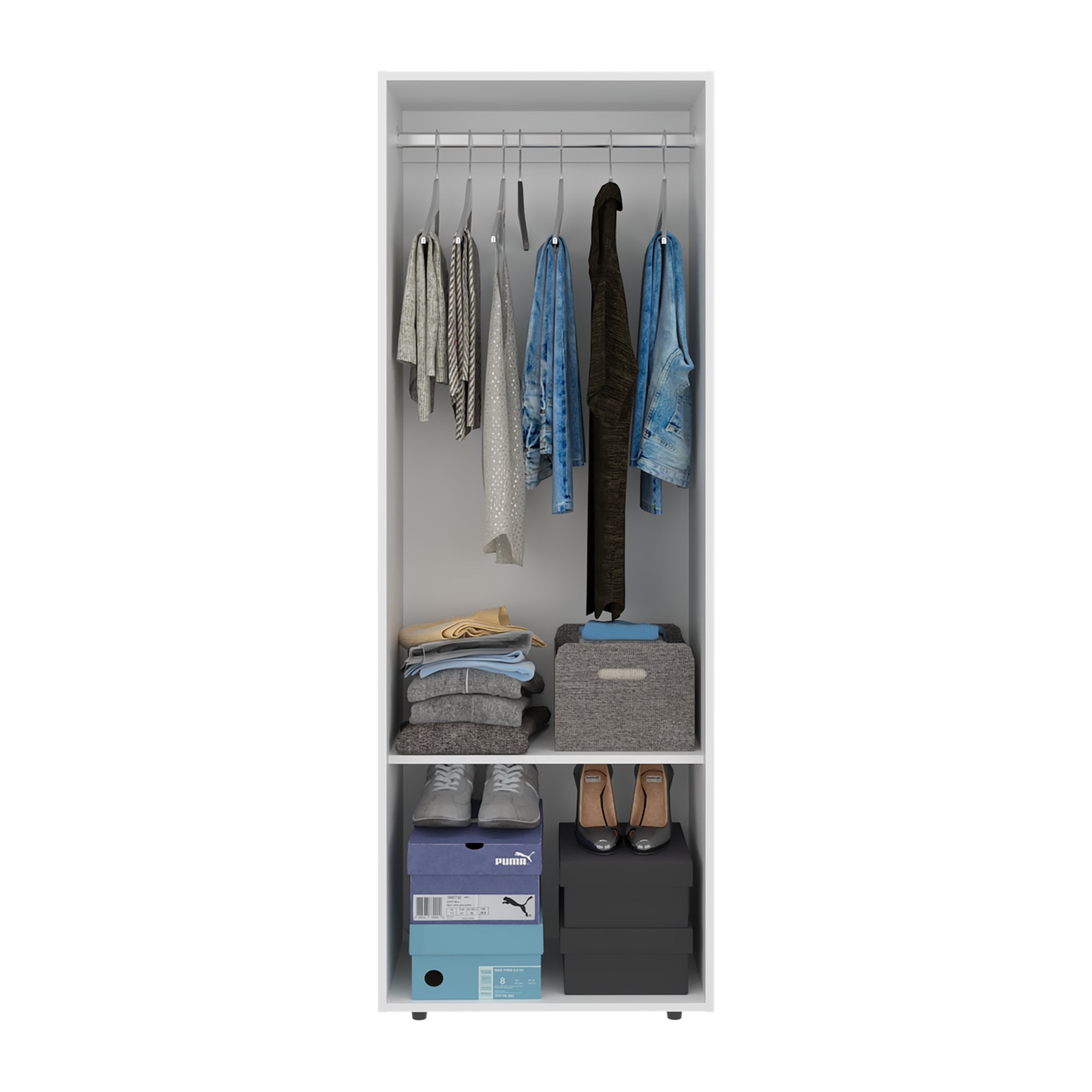 CLOSET COLGADOR 2 PUERTAS TUHOME 170X60X40,2 CM BLANCO - 5