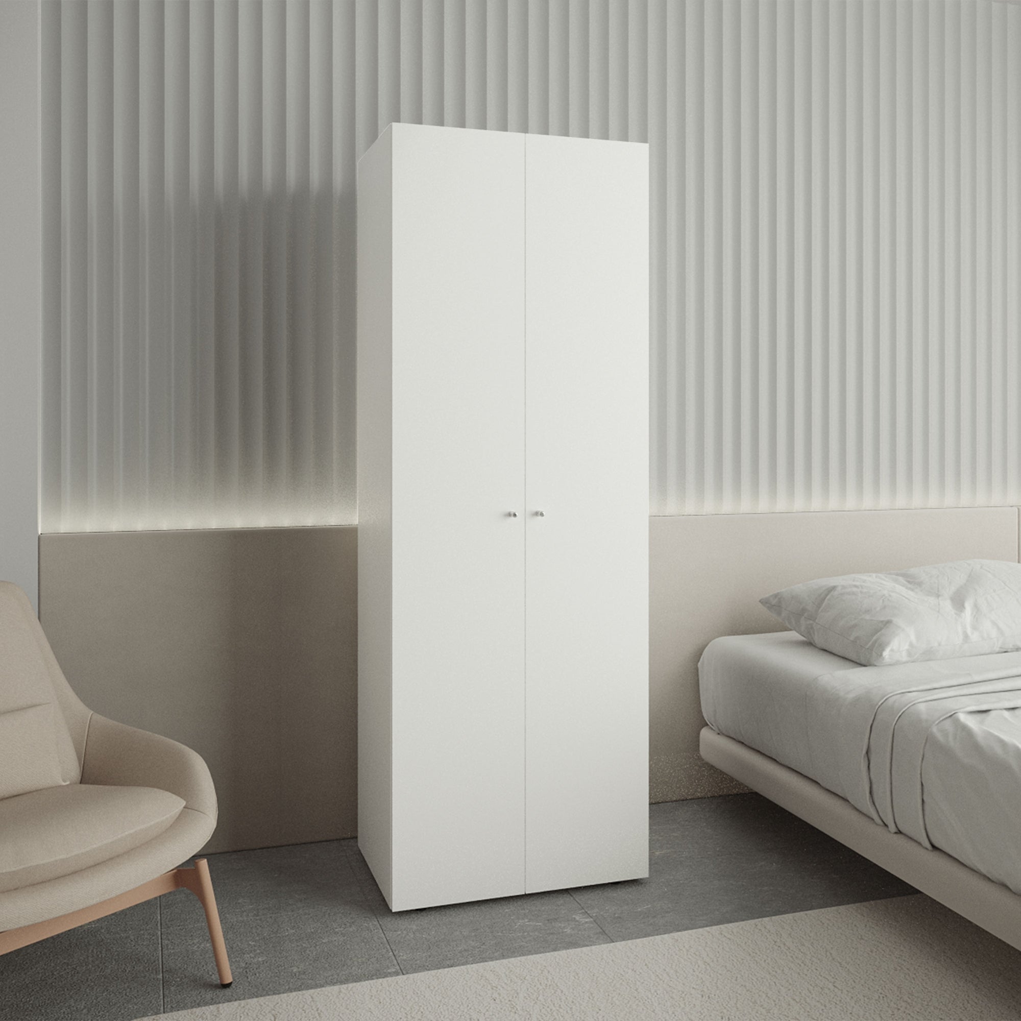 CLOSET COLGADOR 2 PUERTAS TUHOME 170X60X40,2 CM BLANCO - 6
