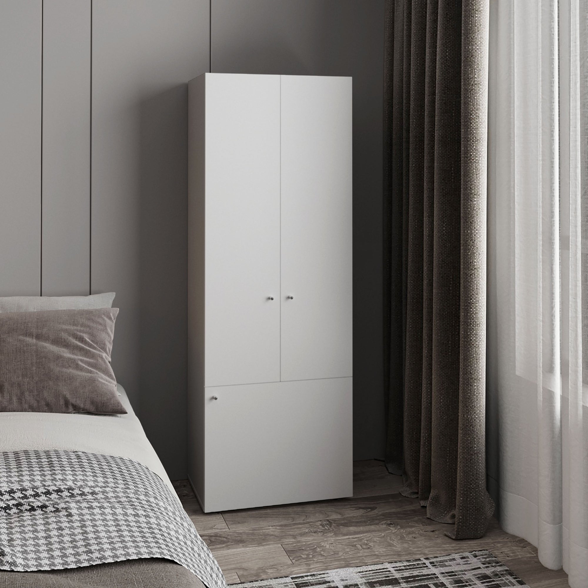 CLOSET 3 PUERTAS TUHOME 170X60X40,2 CM BLANCO - 6