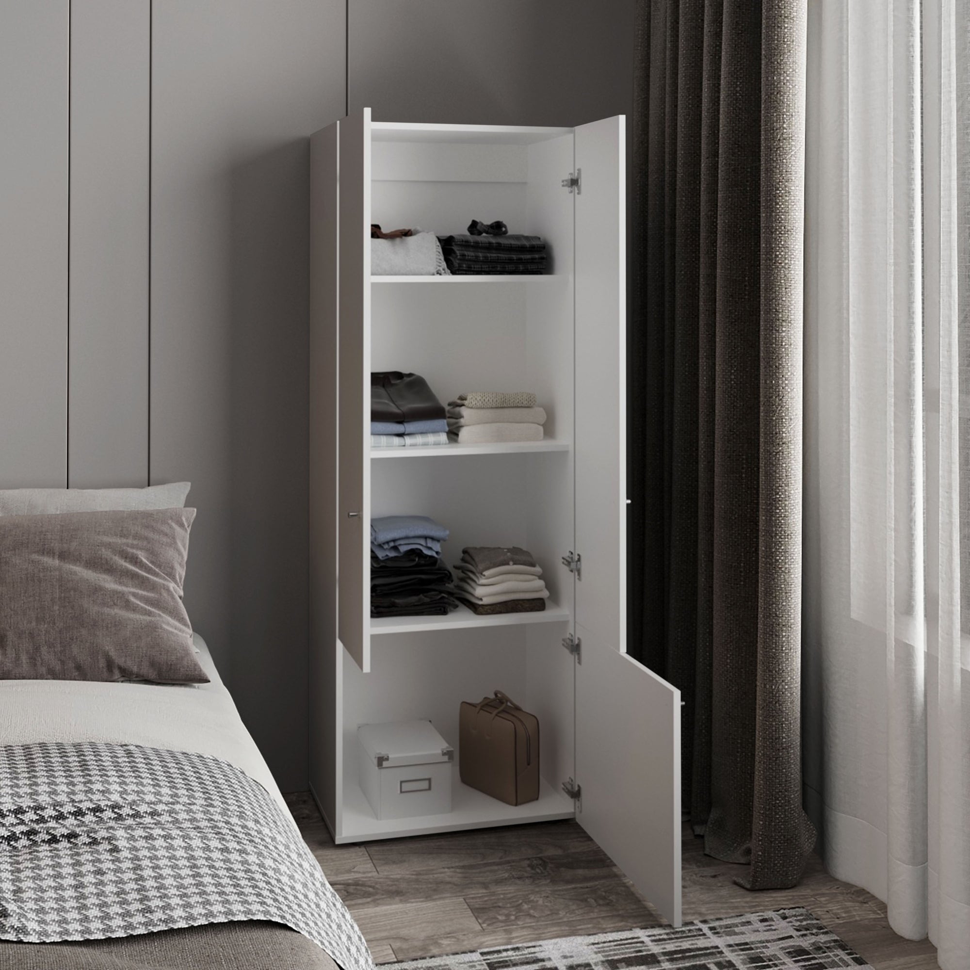 CLOSET 3 PUERTAS TUHOME 170X60X40,2 CM BLANCO - 7