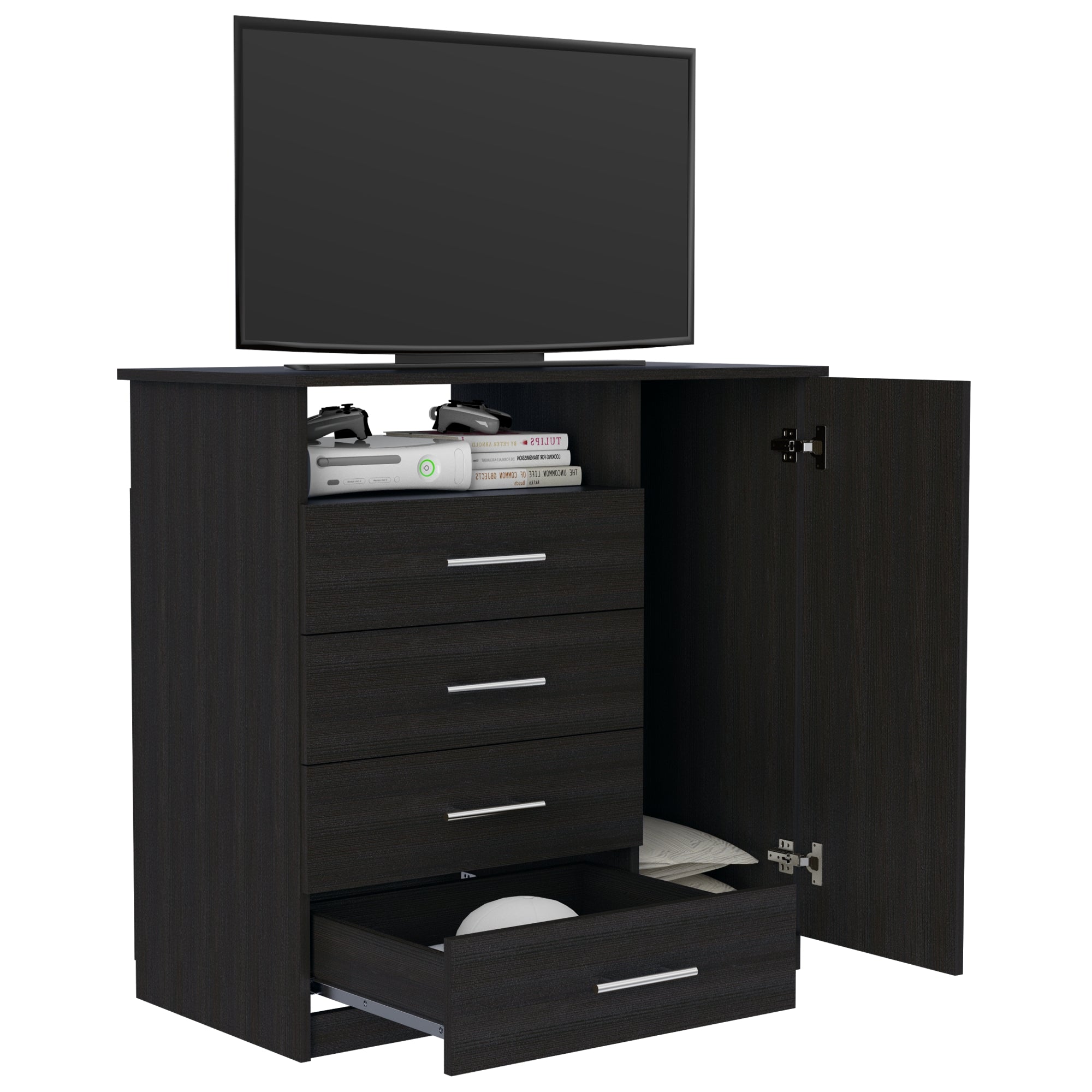 COMODA Z-91 TV 40' 4 CAJONES 1 PUERTA WENGUE - 1