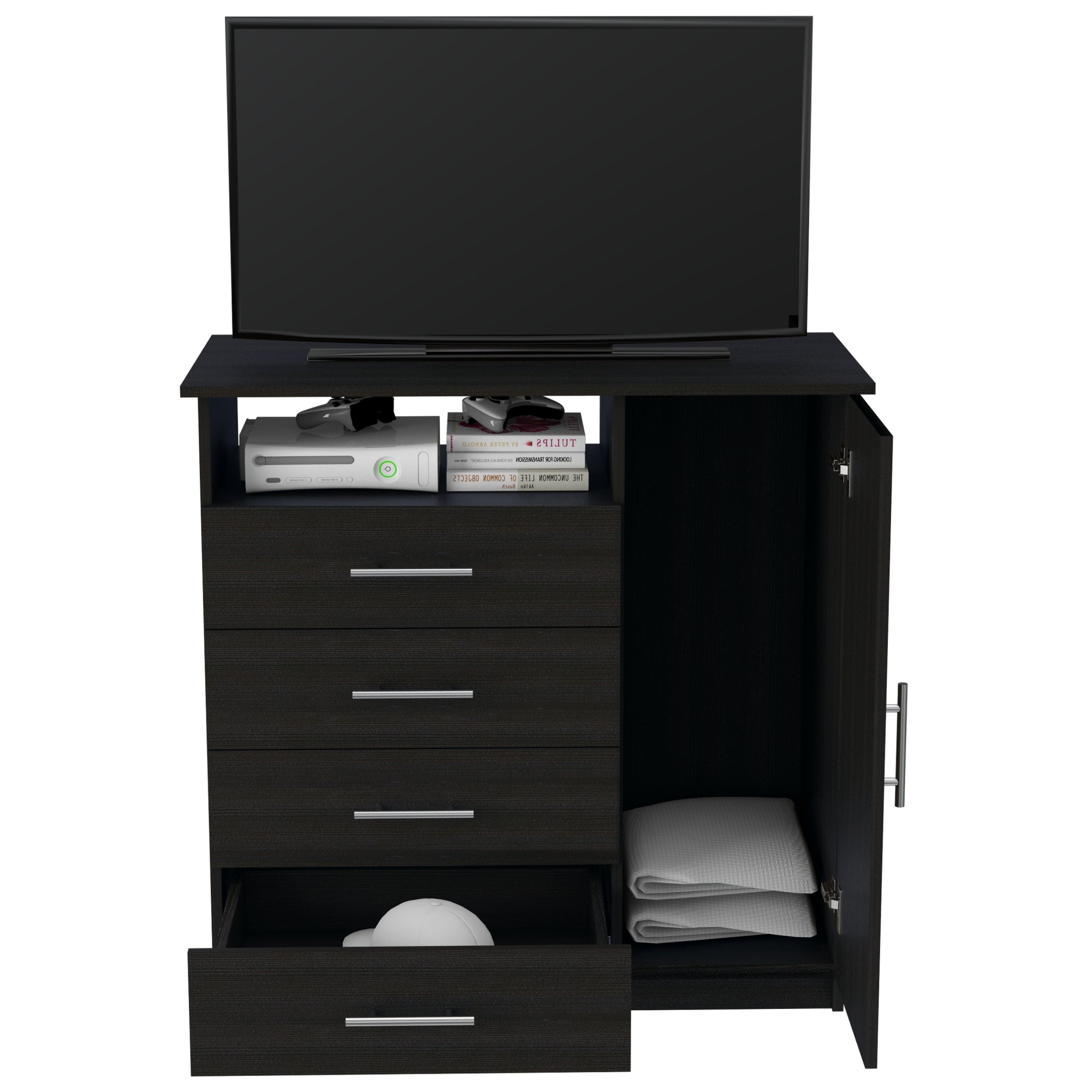 COMODA Z-91 TV 40' 4 CAJONES 1 PUERTA WENGUE - 2