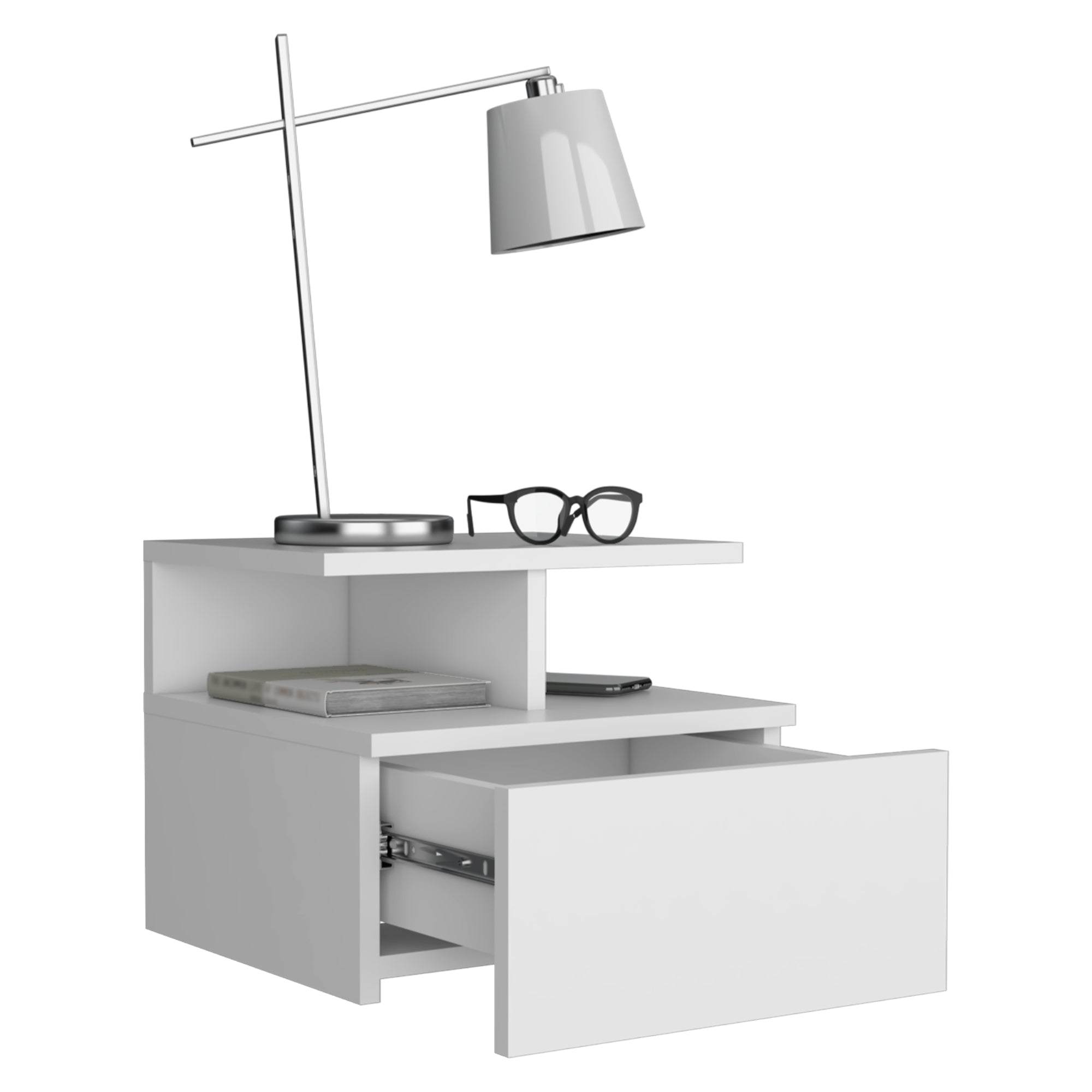 VELADOR FLOTANTE DREAMS 1 CAJON BLANCO 29X35X33 CM - 1