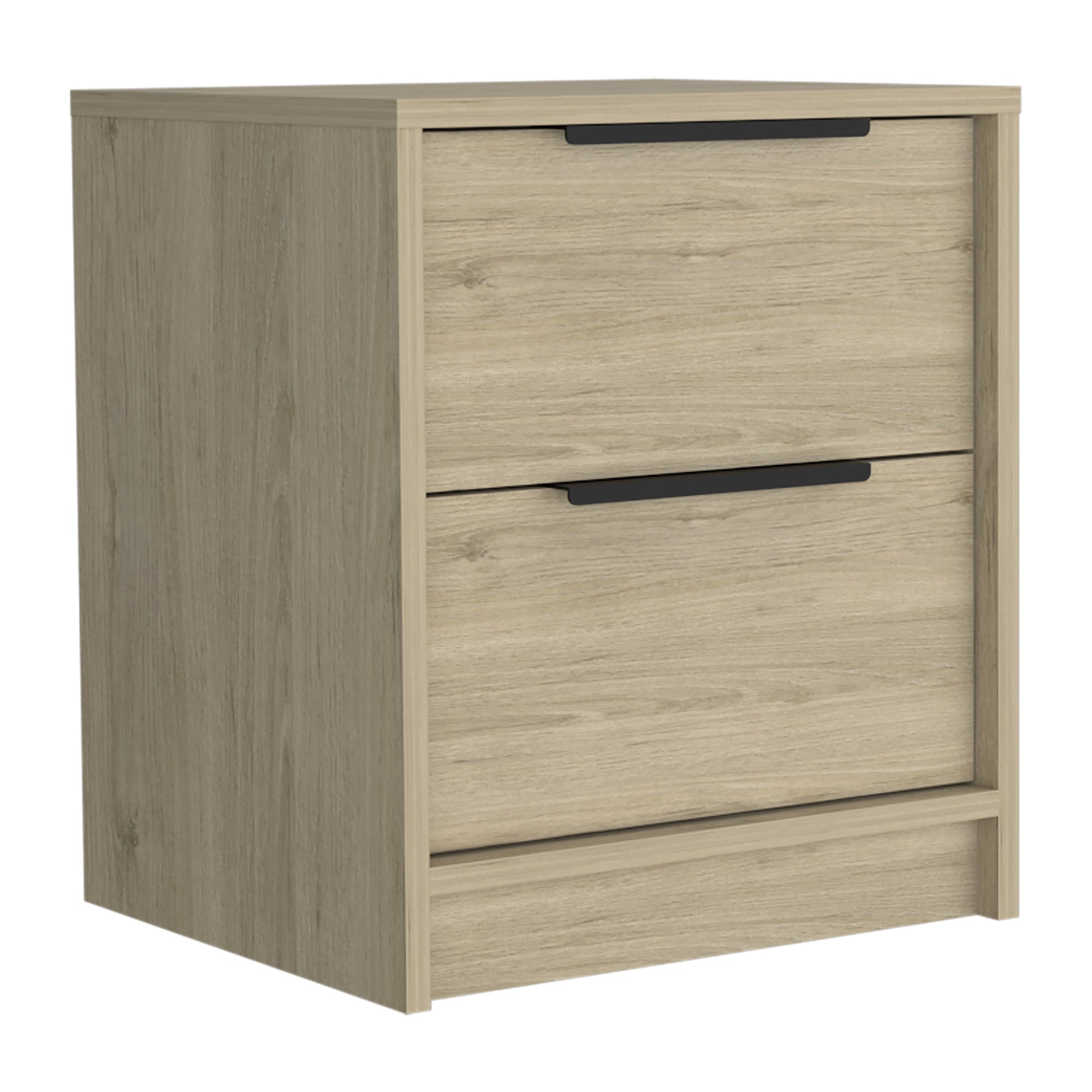 VELADOR KAIA 2 CAJONES ROVERE Y BLANCO 48X41X36 CM - 4