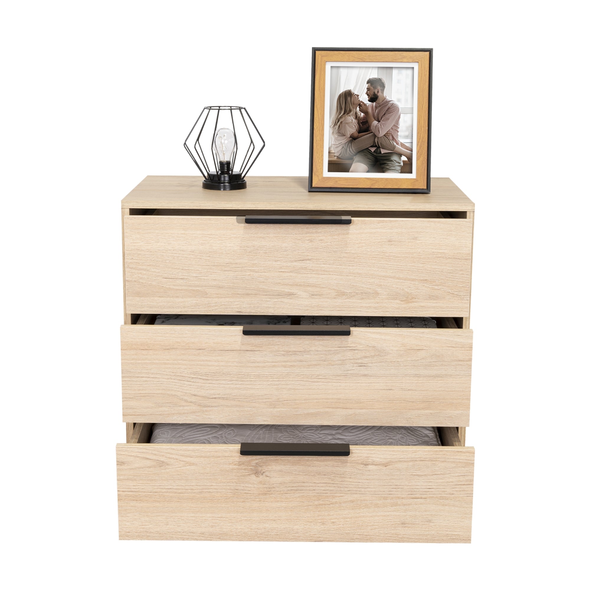 COMODA KAIA CAJONES ROVERE Y BLANCO - 3
