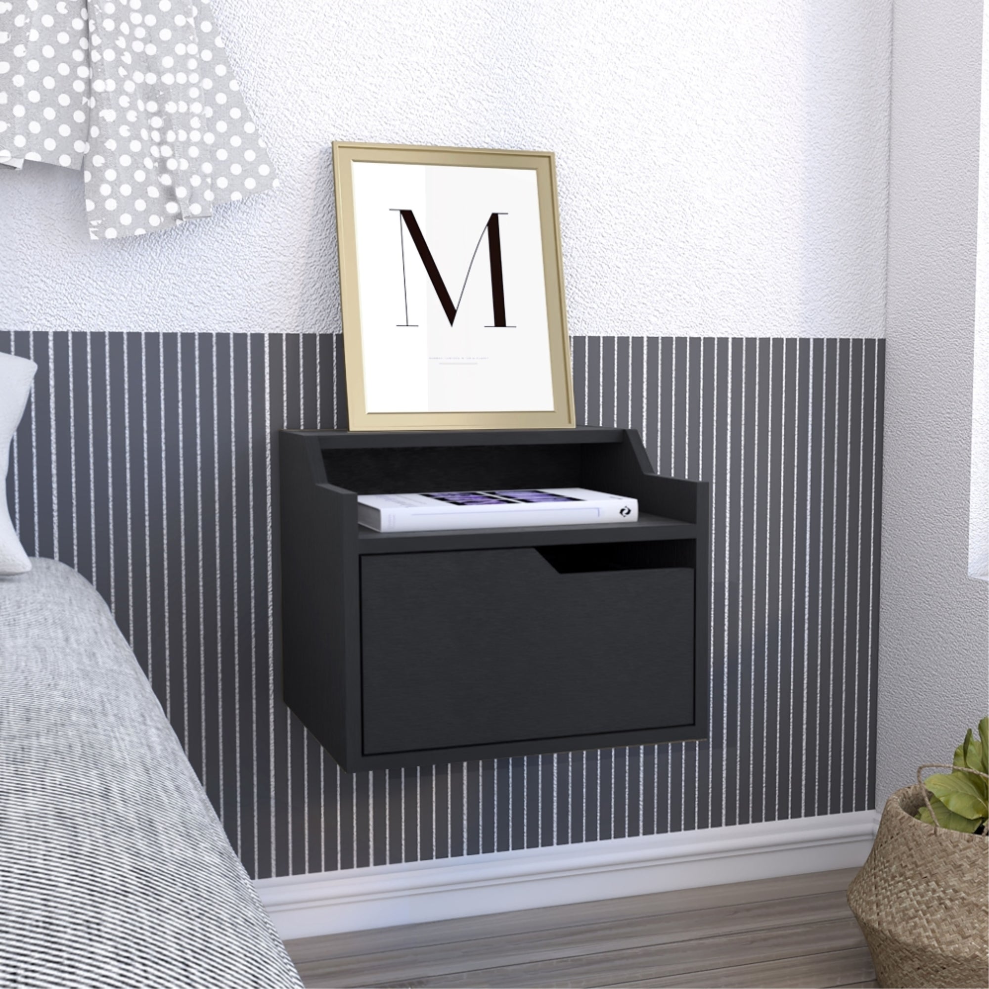 VELADOR BUSAN FLOTANTE WENGUE 1 CAJON 33X40X34 CM - 2