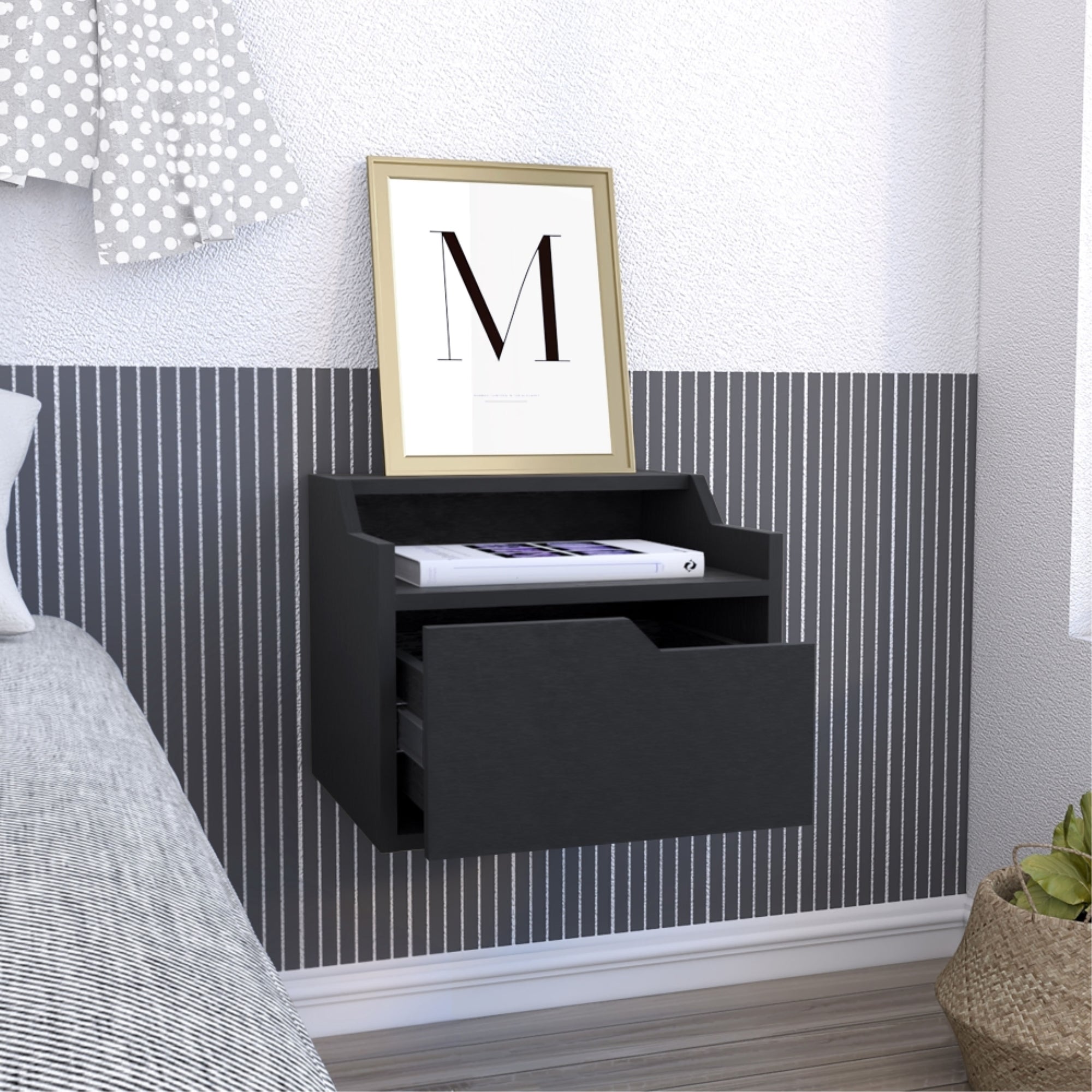 VELADOR BUSAN FLOTANTE WENGUE 1 CAJON 33X40X34 CM - 7