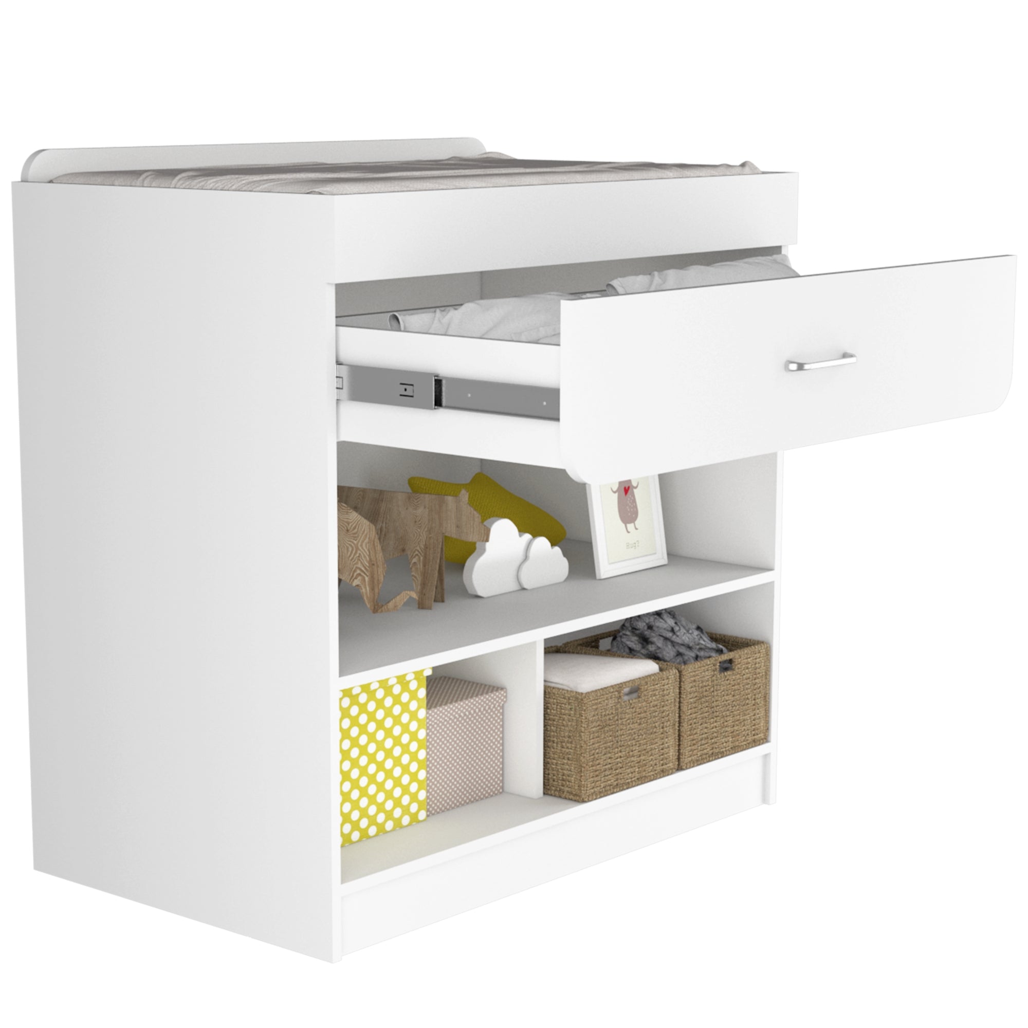 CAMBIADOR ROSARIO 1 CAJON BLANCO 97X93X58 CM - 2