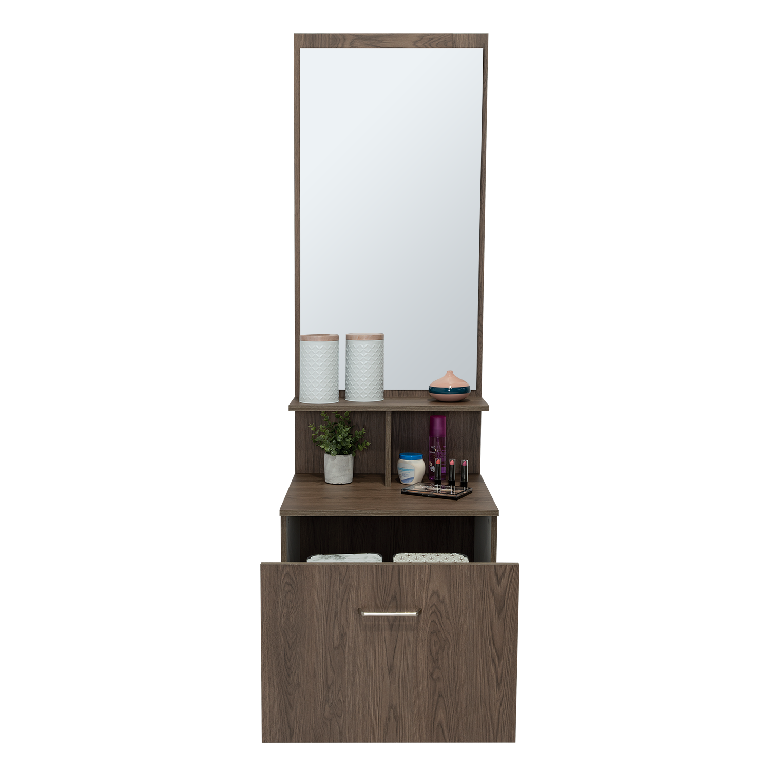 VELADOR MULTIFUNCIONAL Z-54 COÑAC Y BLANCO CON ESPEJO 170X54X47 CM - 4