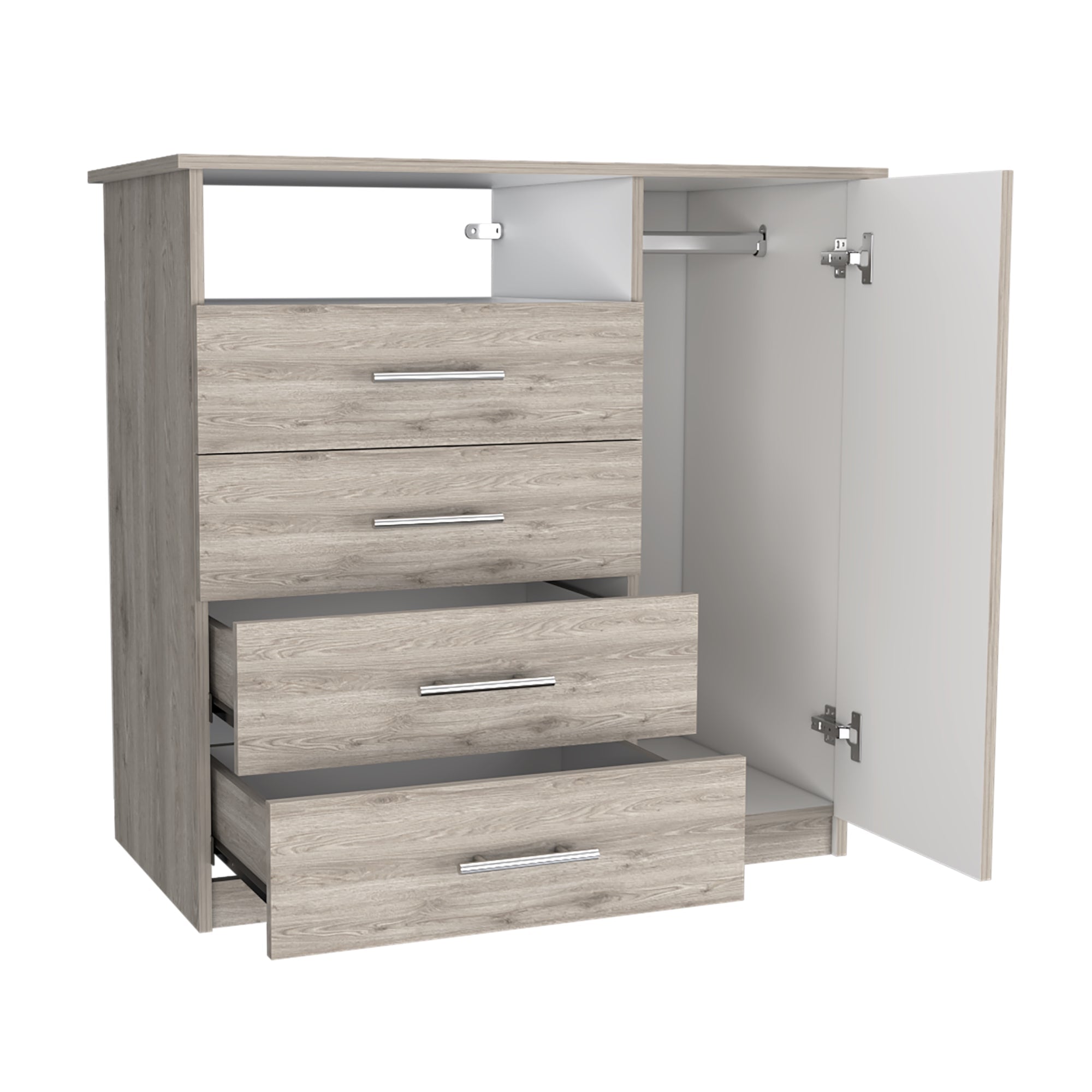 COMODA PERU 4 CAJONES 1 PUERTA BARDOLINO 88X91X45 CM - 1