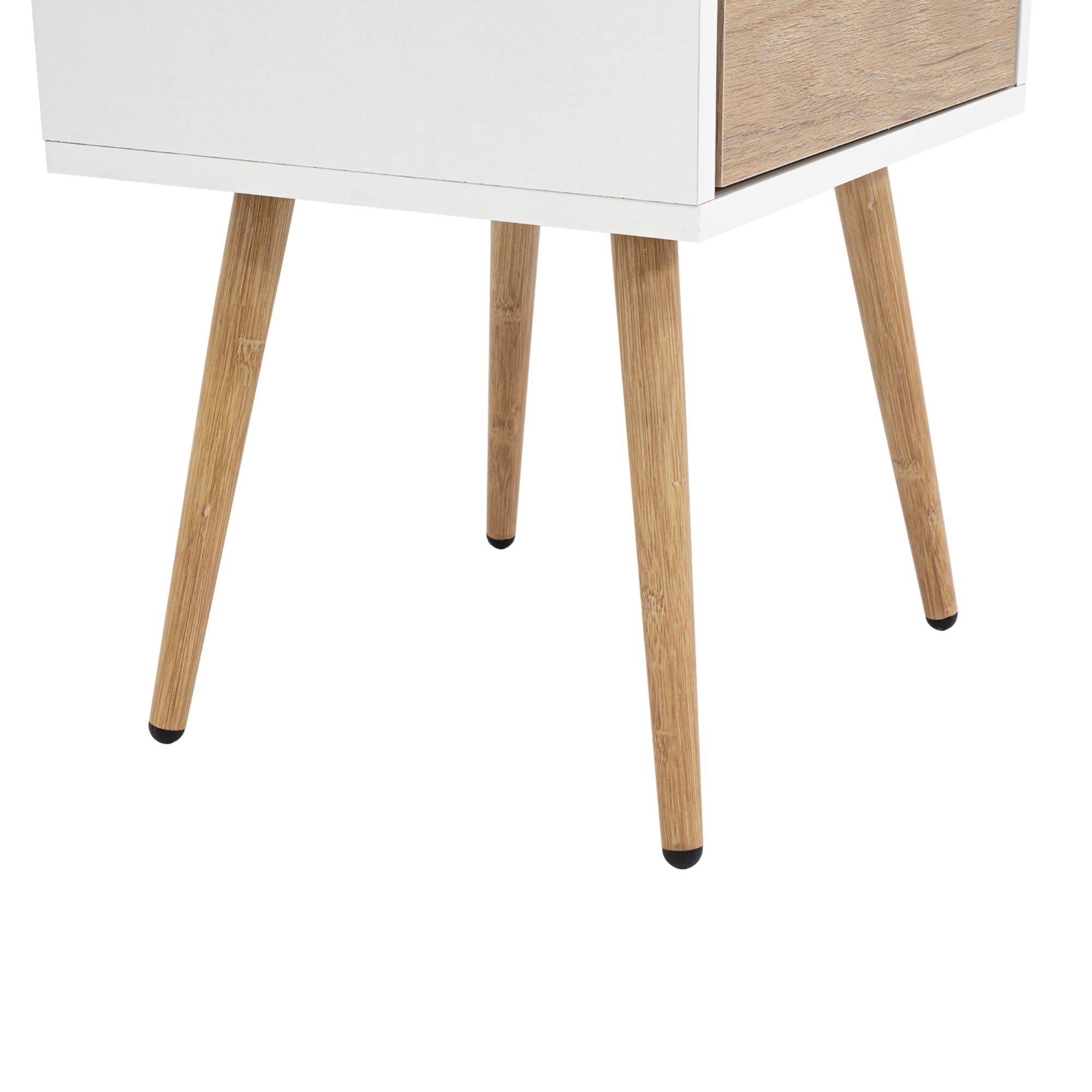 VELADOR OTOM 1 CAJON BLANCO Y ROVERE 63X40X35 CM - 6
