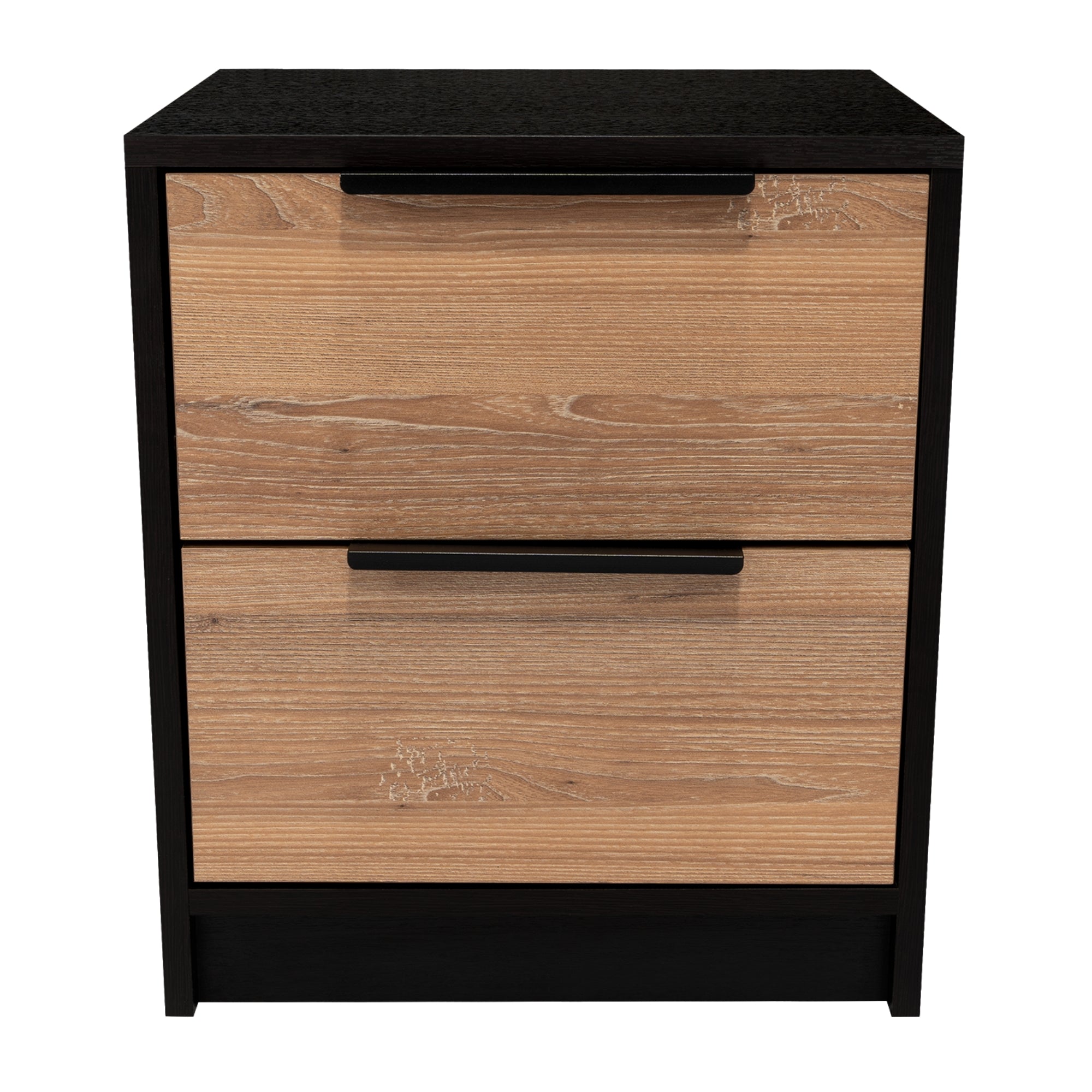 VELADOR KAIA 2 CAJONES WENGUE Y MIEL 48X41X36 CM - 4