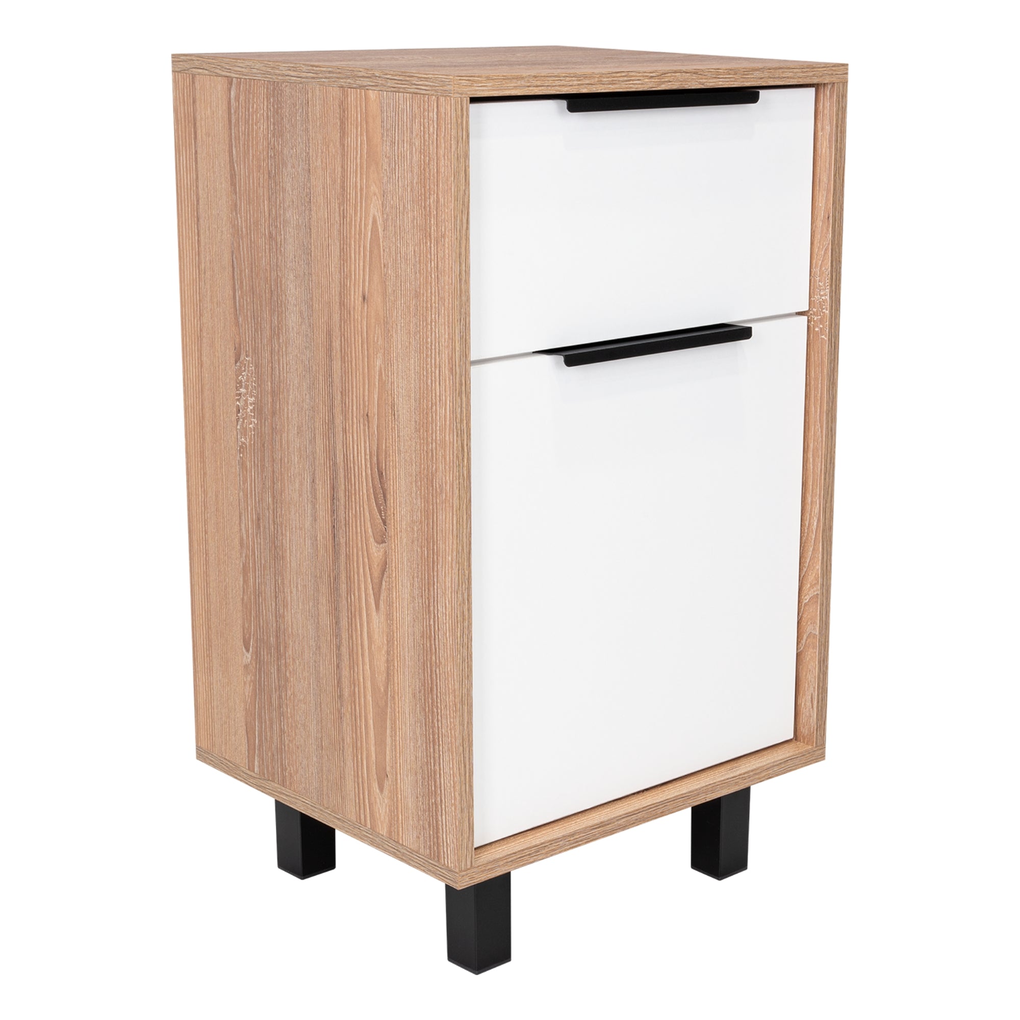 VELADOR KAIA 1 CAJON 1 PUERTA MIEL Y BLANCO 70X41X36 CM - 3