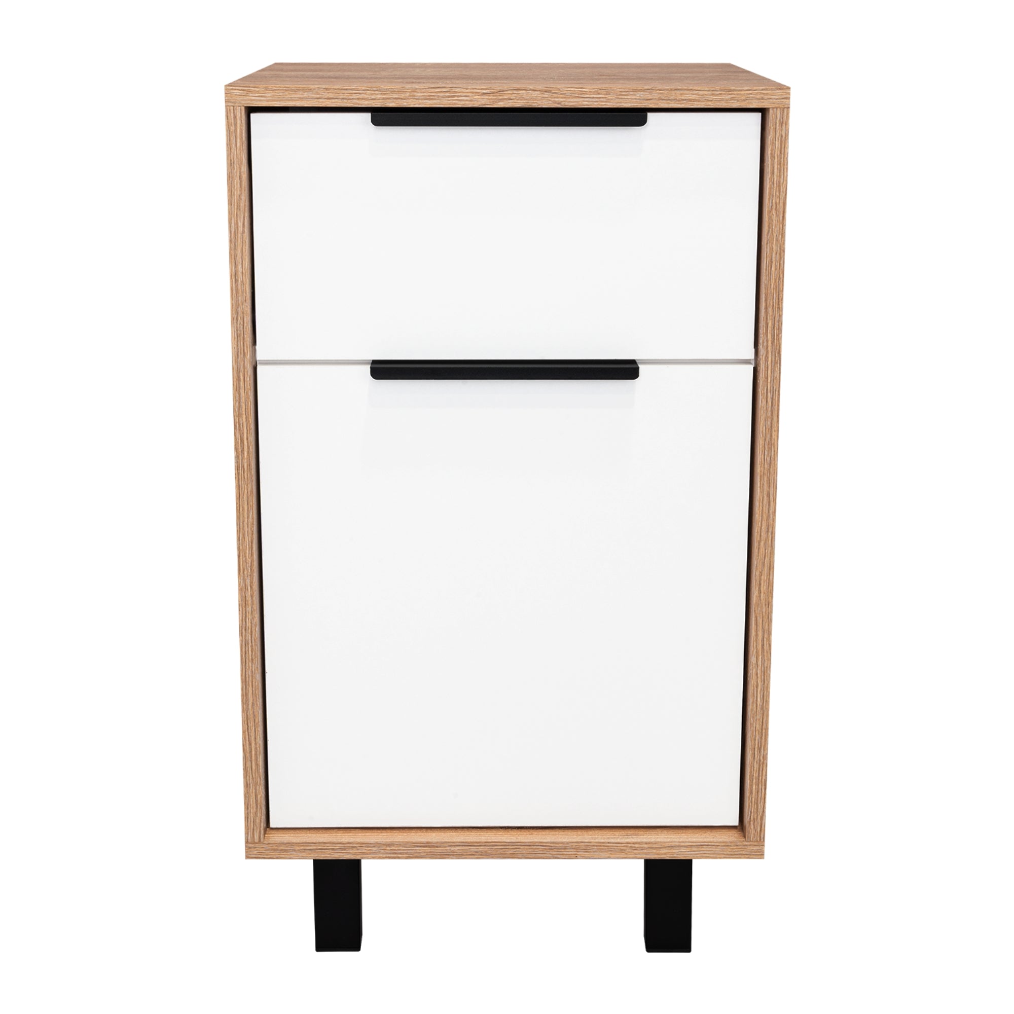 VELADOR KAIA 1 CAJON 1 PUERTA MIEL Y BLANCO 70X41X36 CM - 4