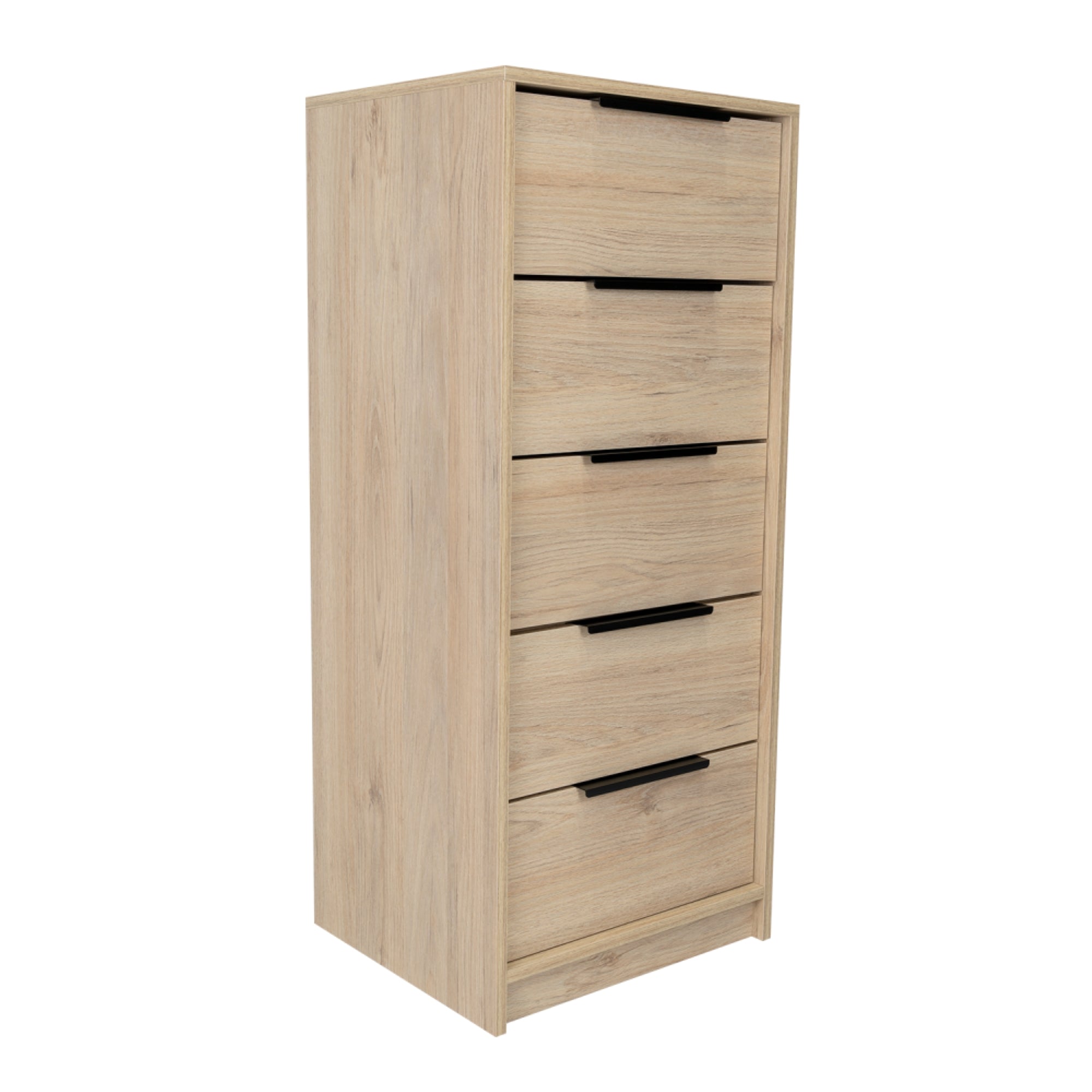 COMODA ALTA KAIA 5 CAJONES ROVERE Y BLANCO 107X45X41 CM - 3