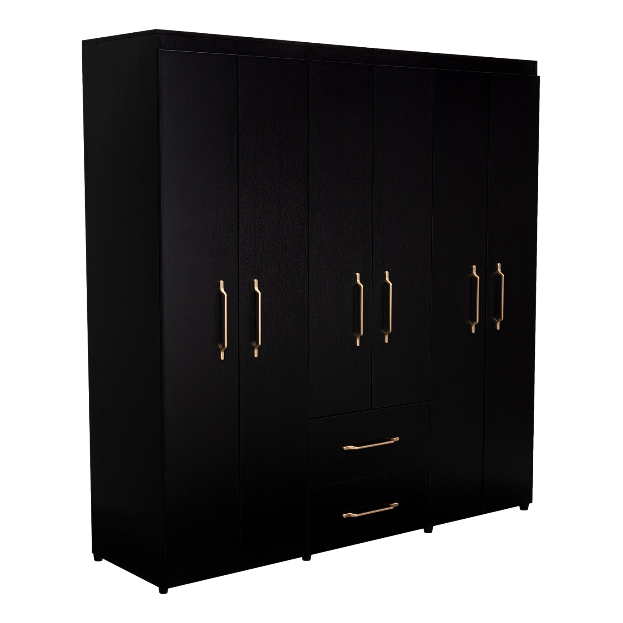 CLOSET GOLDEN 6 PUERTAS 2 CAJONES WENGUE 180X170X50 CM - 3