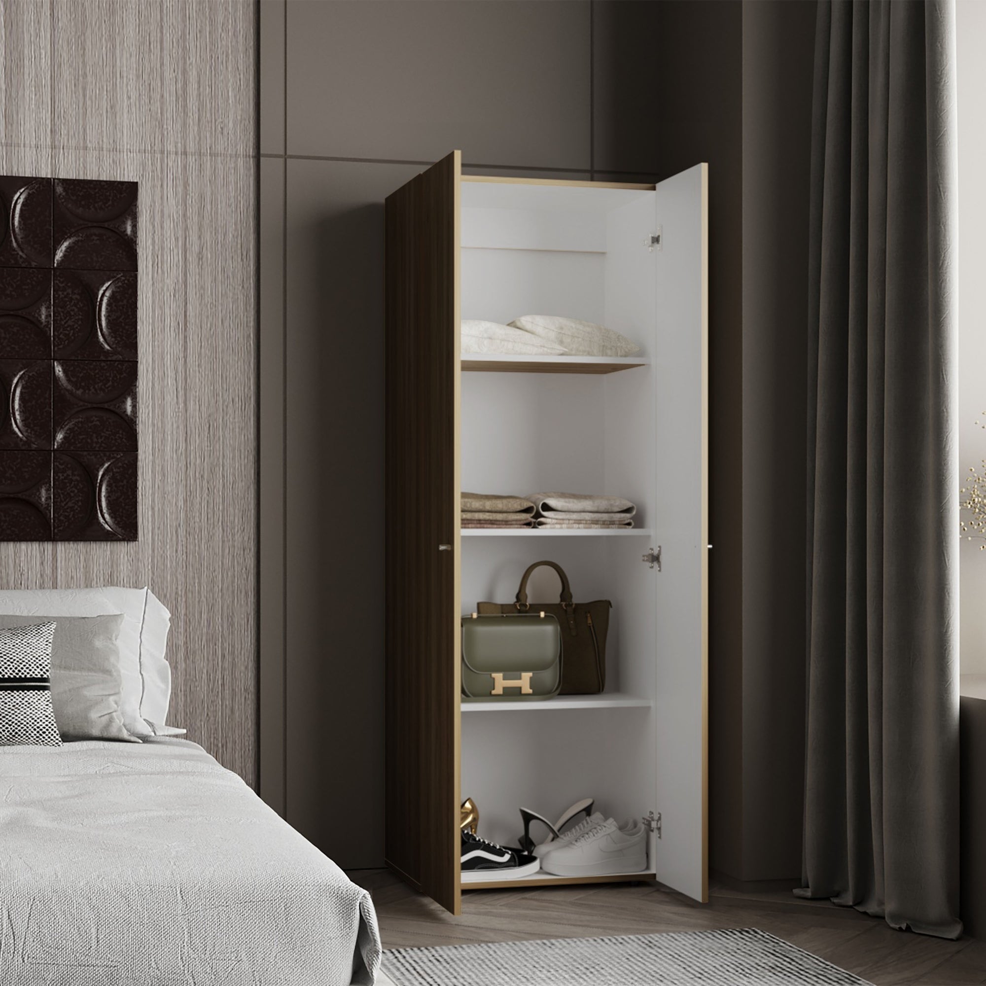 CLOSET 2 PUERTAS TUHOME 170X60X40,2 CM FRESNO - 7