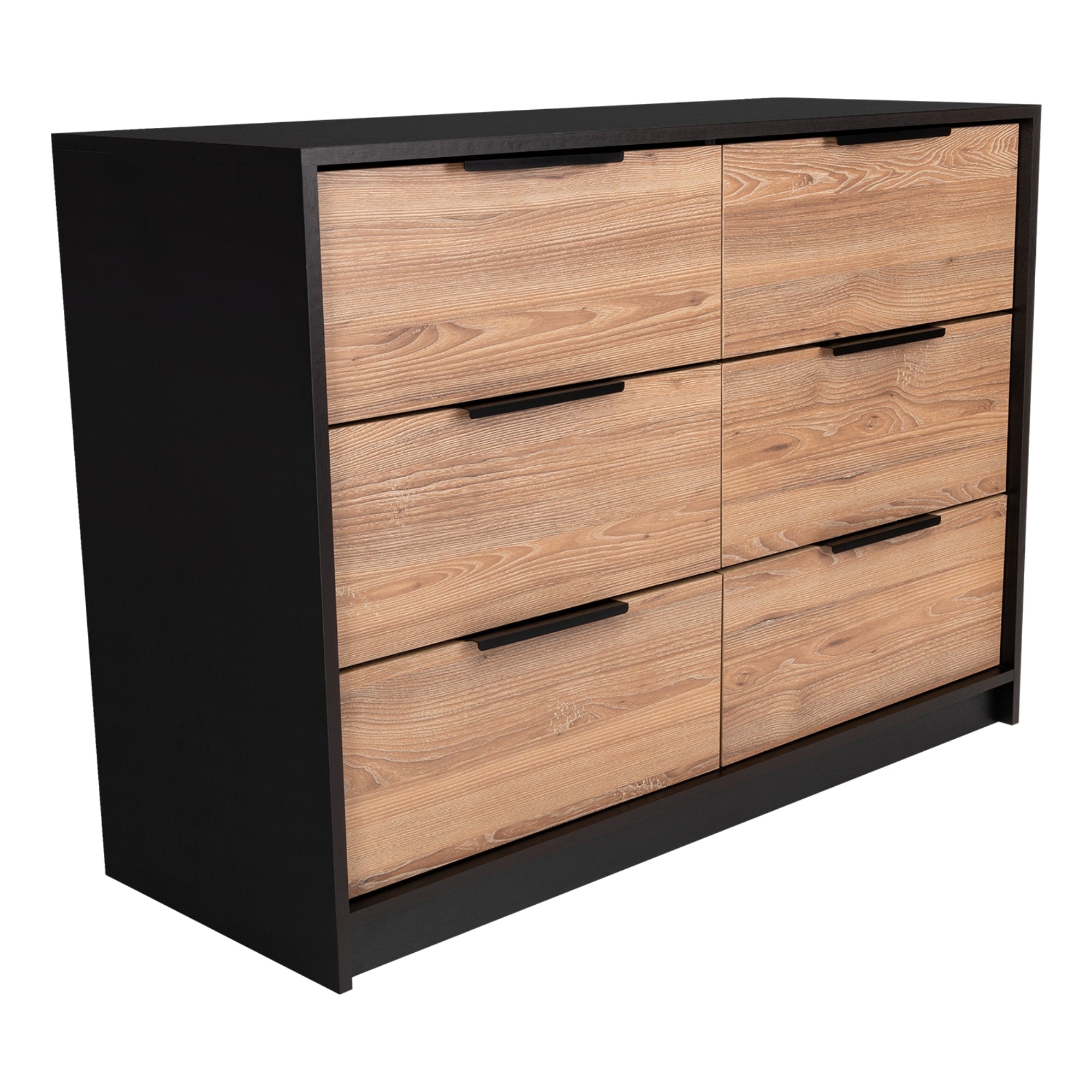 COMODA KAIA 4 CAJONES 2 PUERTAS WENGUE Y MIEL 77X107X41 CM - 5