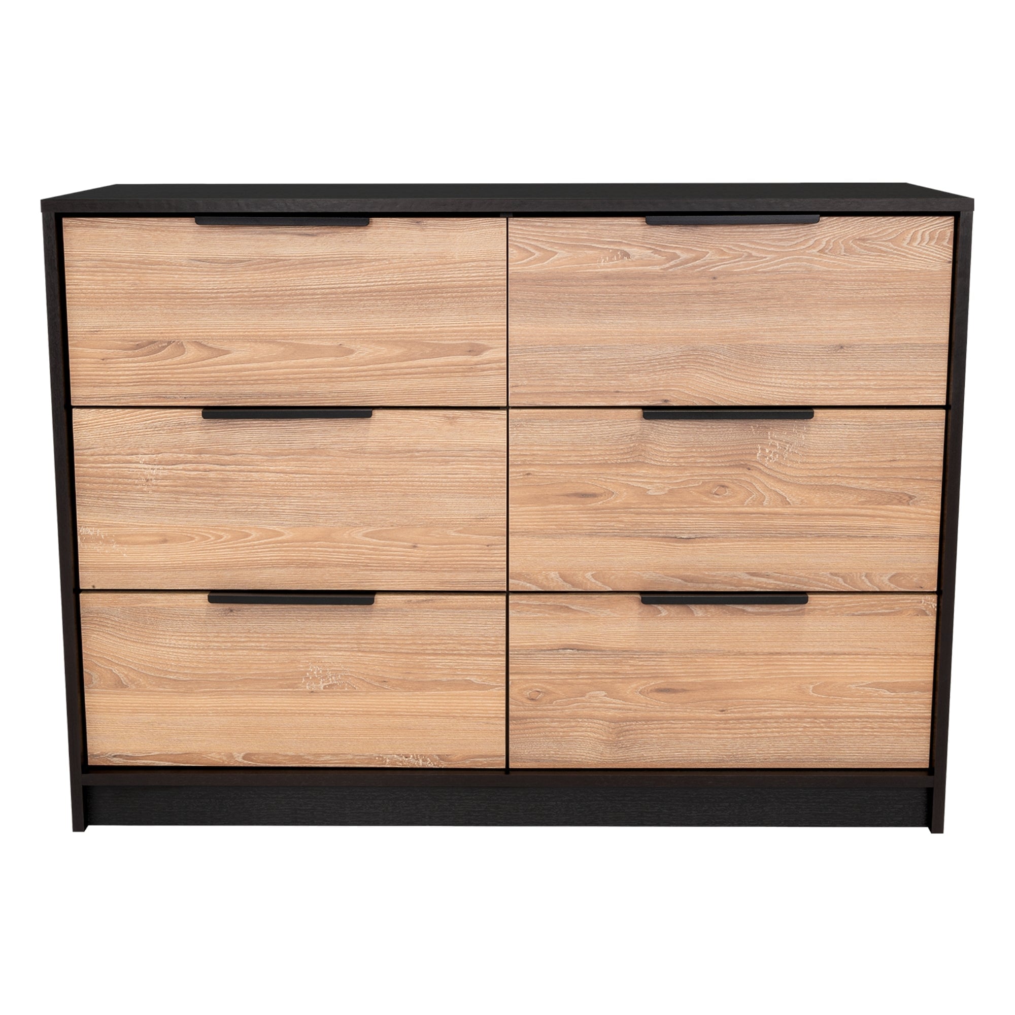 COMODA KAIA 4 CAJONES 2 PUERTAS WENGUE Y MIEL 77X107X41 CM - 6
