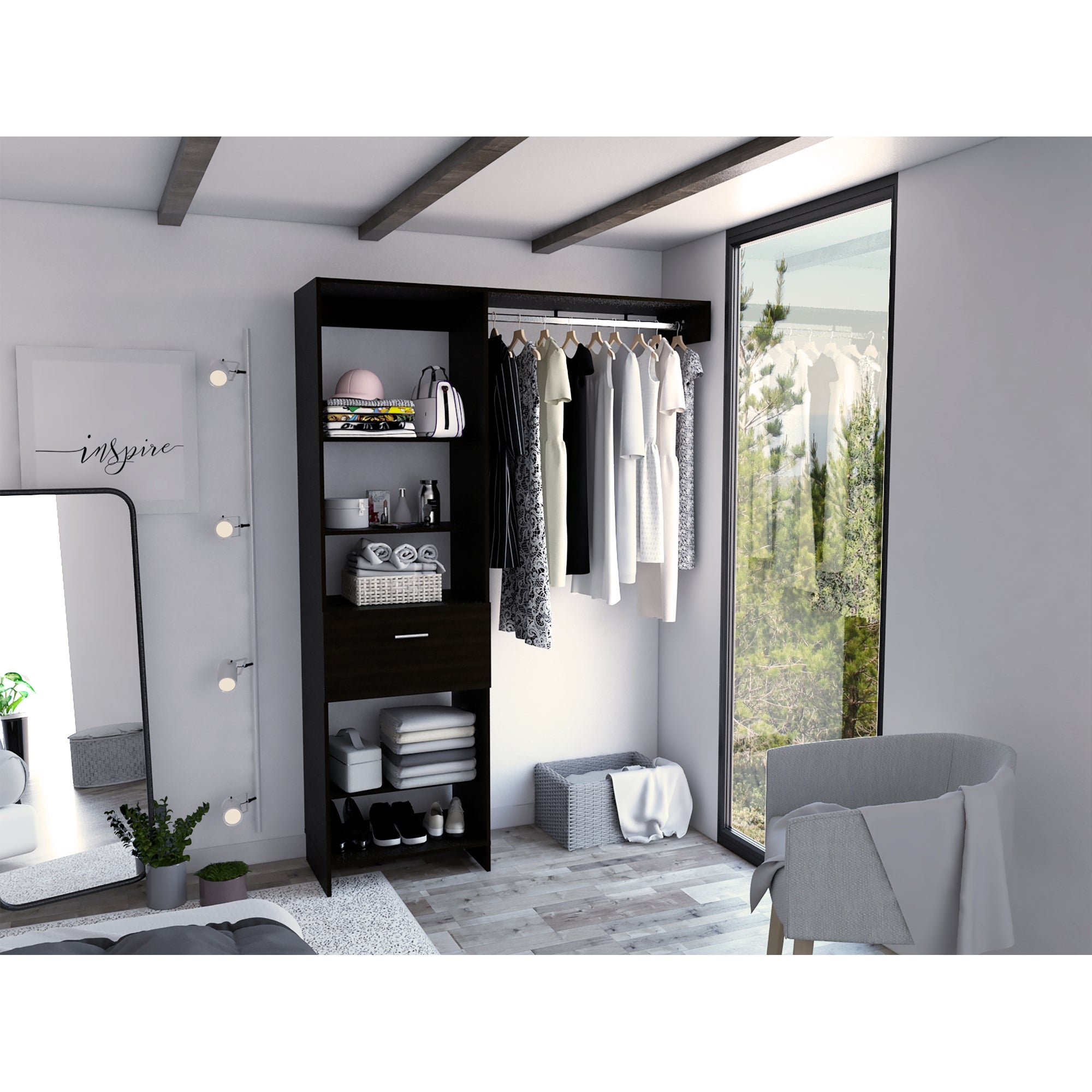 WALKING CLOSET 150 CM MANCHESTER 1 CAJON WENGUE - 12