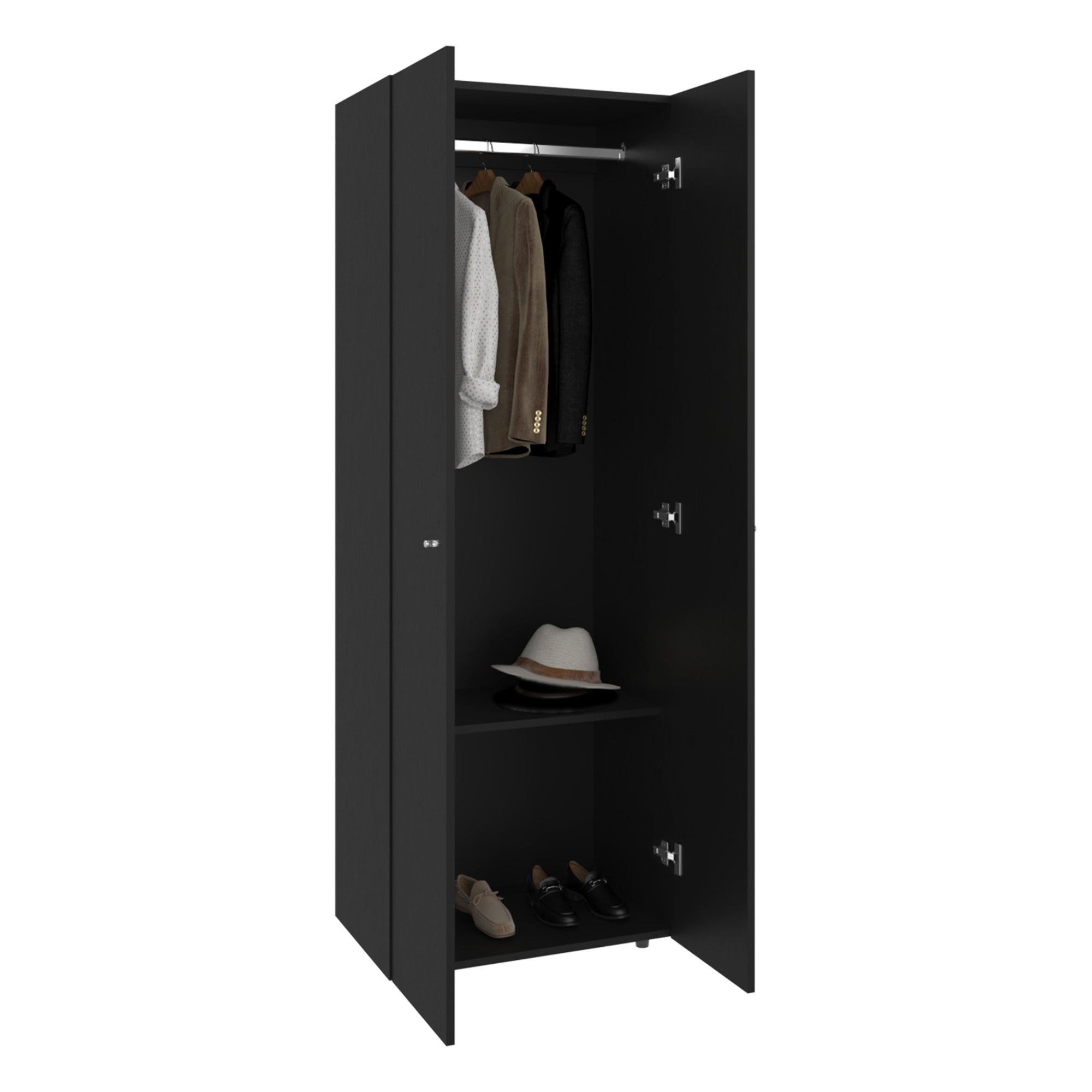 CLOSET COLGADOR 2 PUERTAS TUHOME 170X60X40,2 CM WENGUE - 1