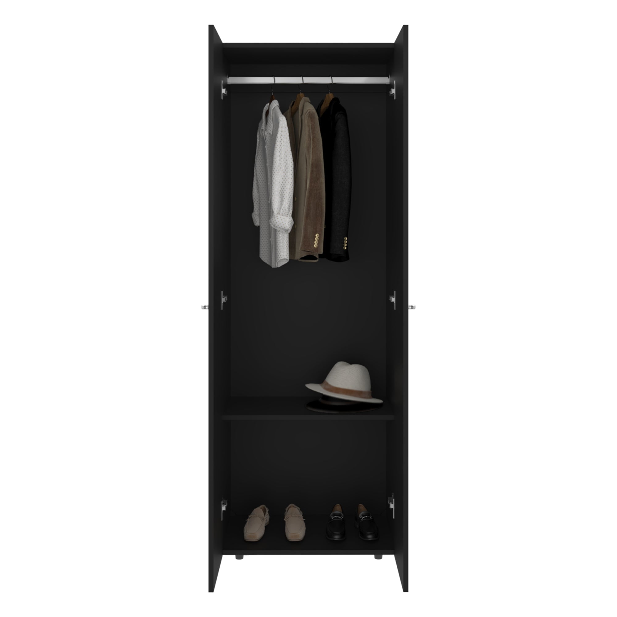 CLOSET COLGADOR 2 PUERTAS TUHOME 170X60X40,2 CM WENGUE - 5