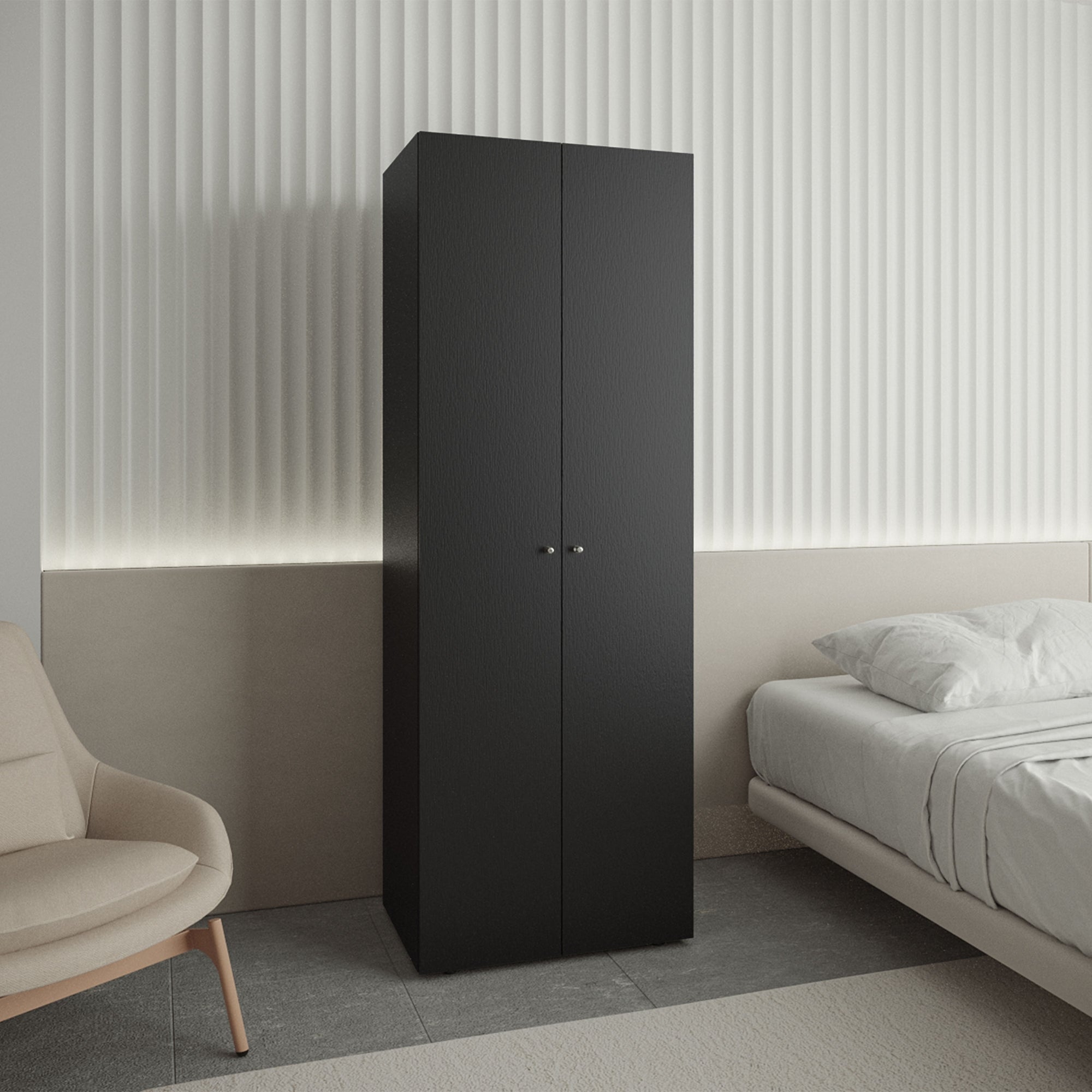 CLOSET COLGADOR 2 PUERTAS TUHOME 170X60X40,2 CM WENGUE - 9